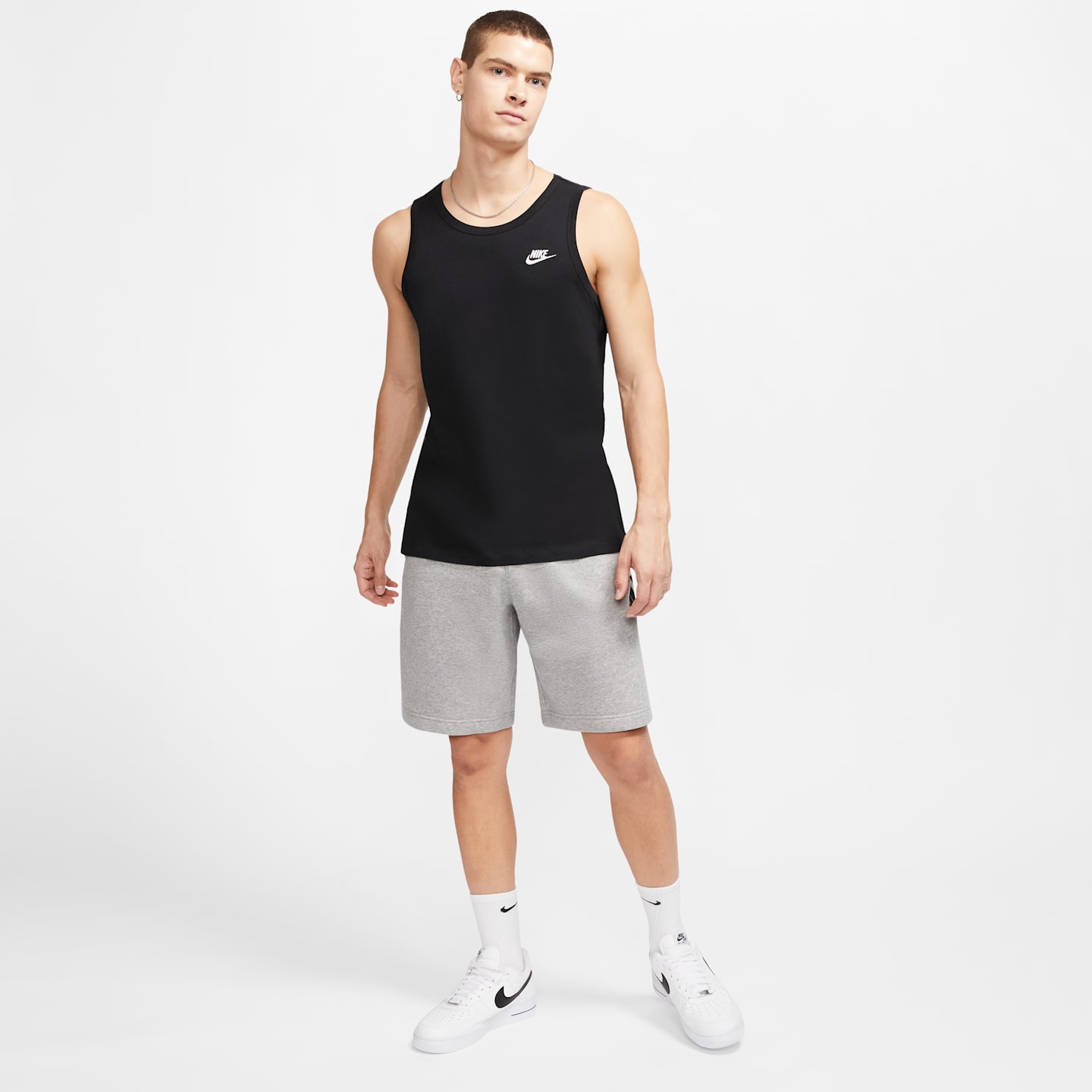Мужская майка Nike Sportswear Club, цвет: Чёрный / Белый — фото 4