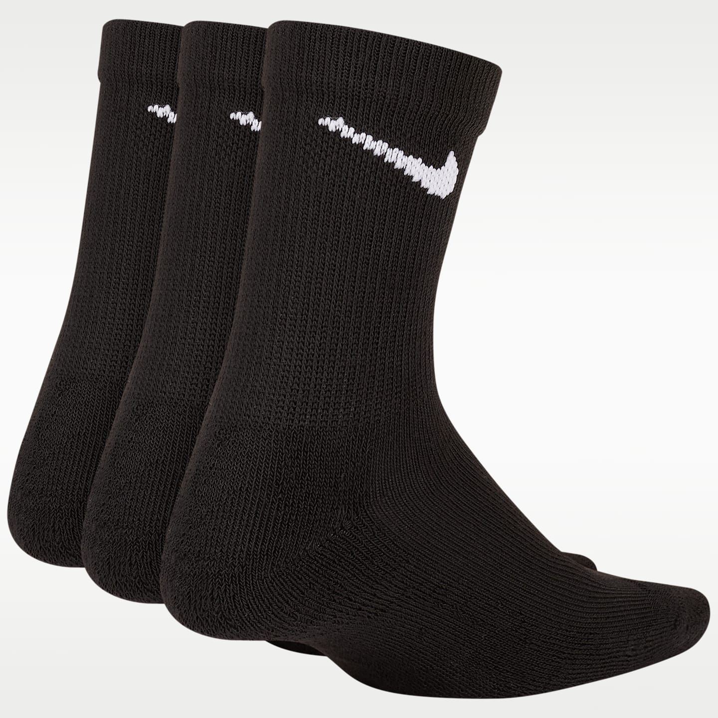 Детские носки Nike Basics, 3 пары, цвет: Чёрный / Белый — фото 2