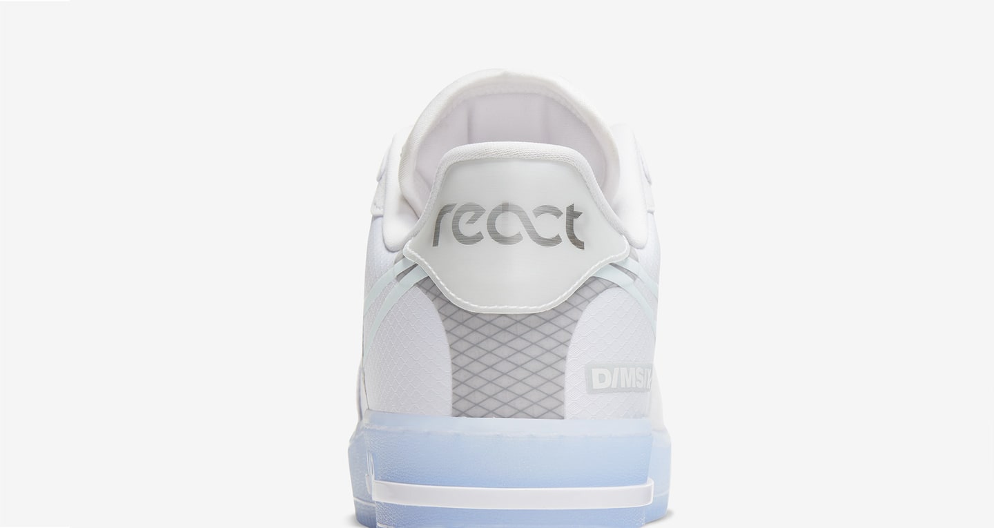 tênis nike air force 1 react light bone