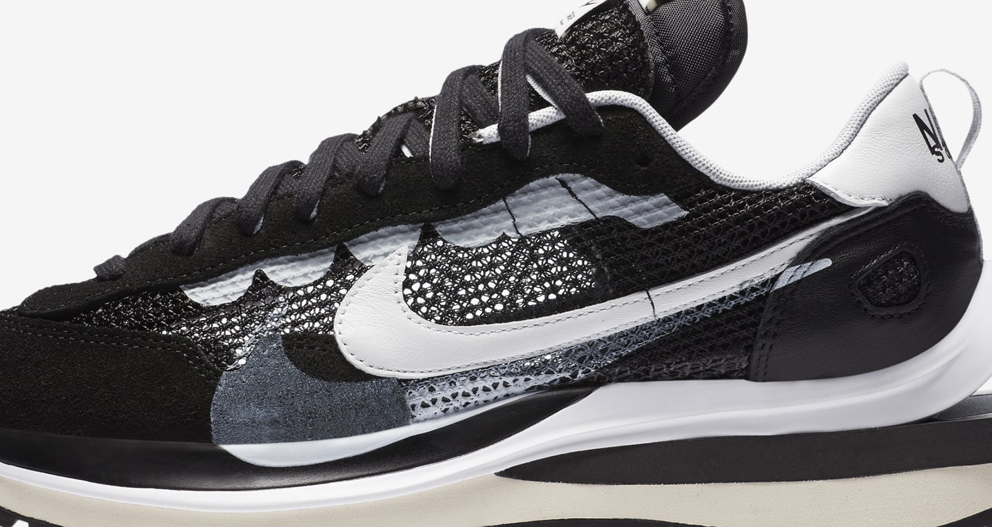 sacai x nike vaporwaffle nylon black