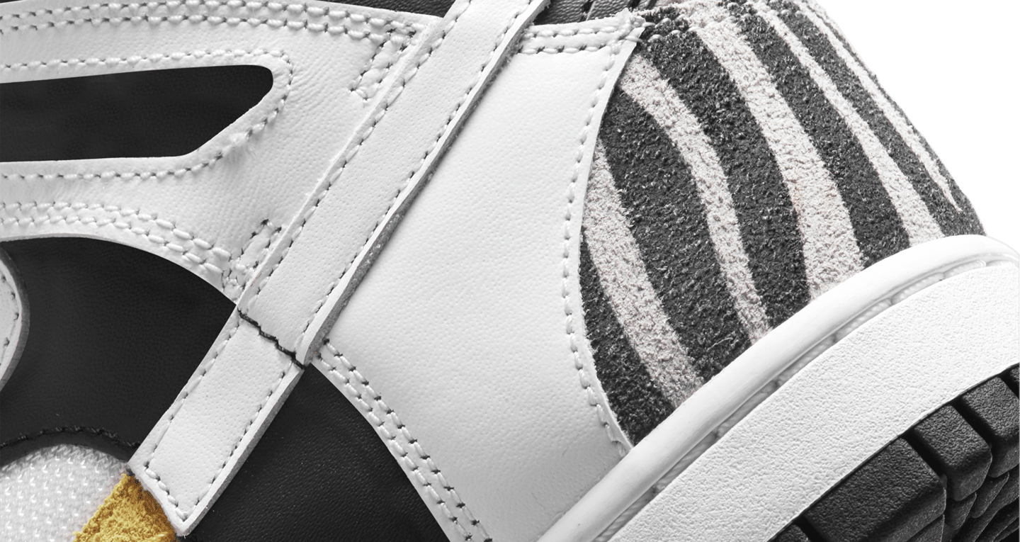 womens dunk high black white