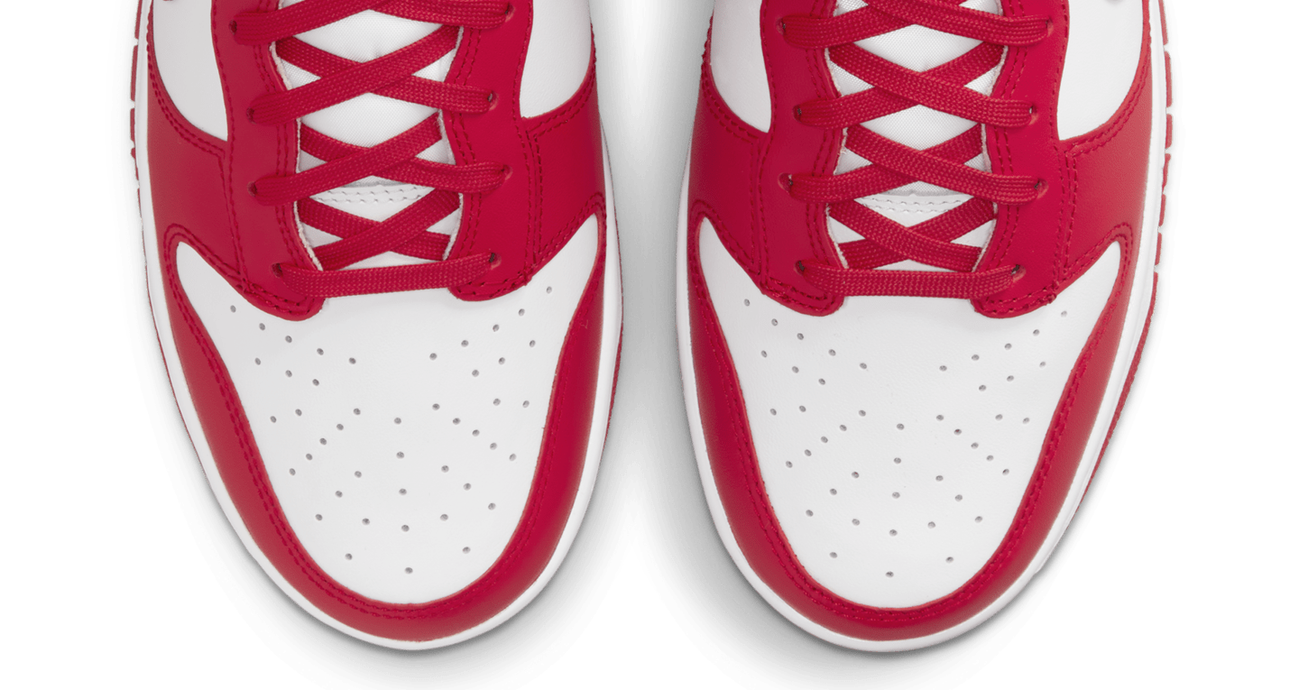 dunk high red and white