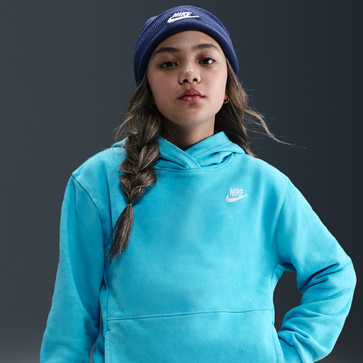 Детские худи Nike Sportswear Big Kids' Pullover — фото 2