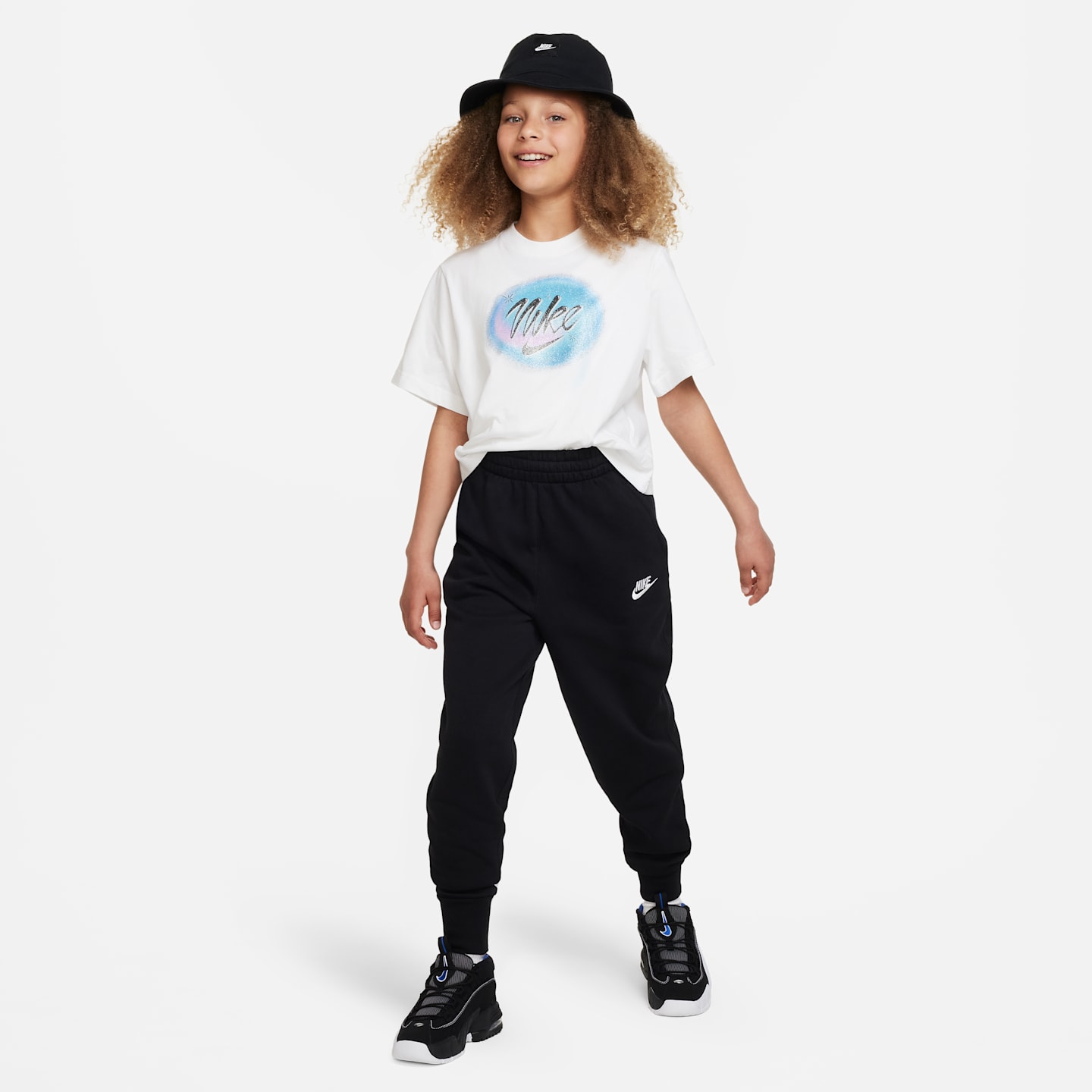 Детские брюки Nike Sportswear Club Fleece Big Kids' (Girls') High-Waisted Fitted Pants — фото 6