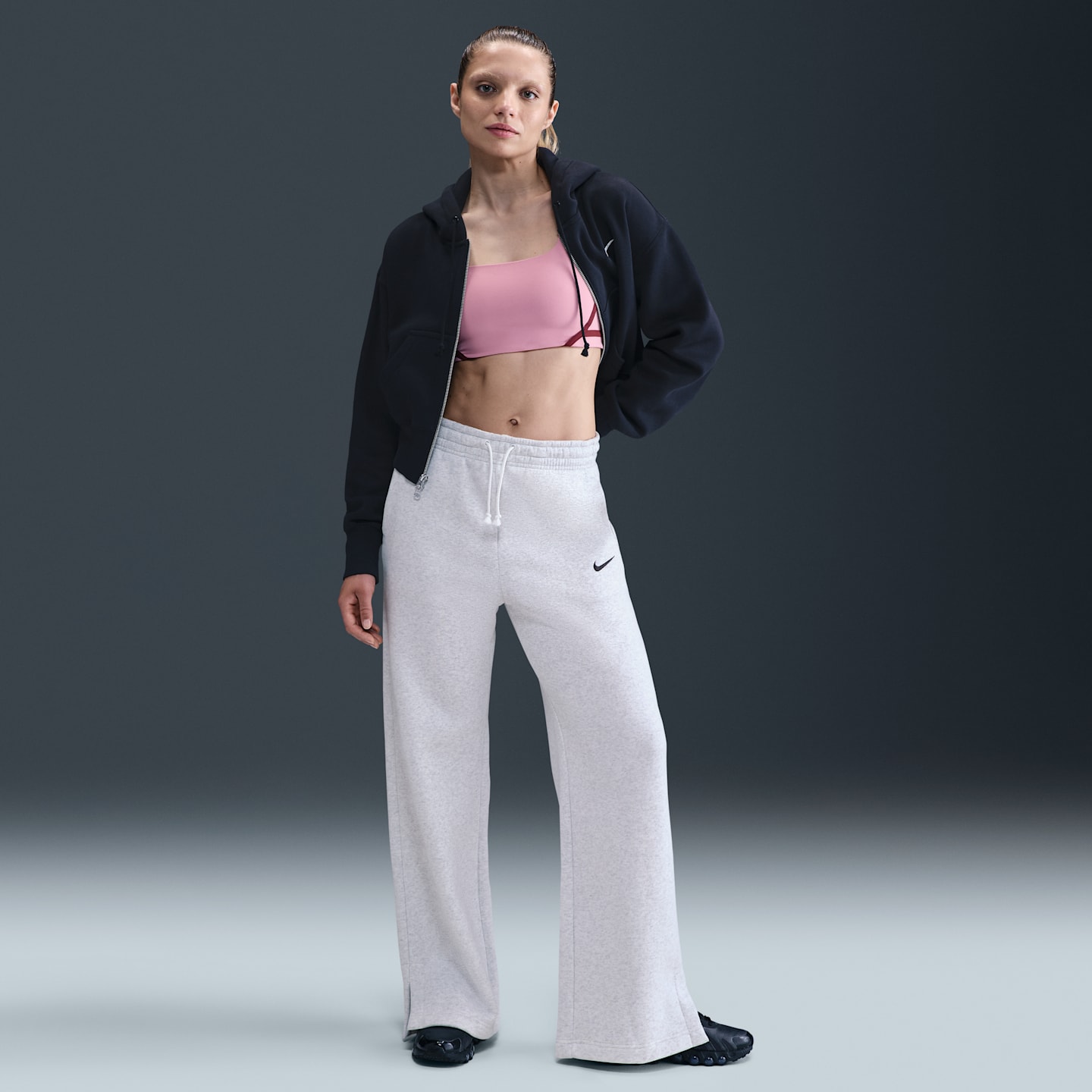 Женские брюки Nike Sportswear Phoenix Fleece Women's High-Waisted Wide-Leg Pants — фото 1