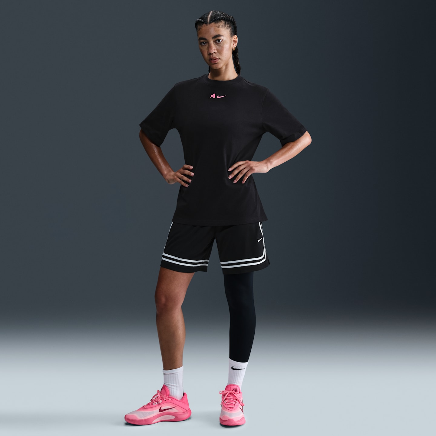 Женские леггинсы Nike A'ja Wilson Women's A'symmetric Mid-Rise Single-Leg Basketball Leggings — фото 1