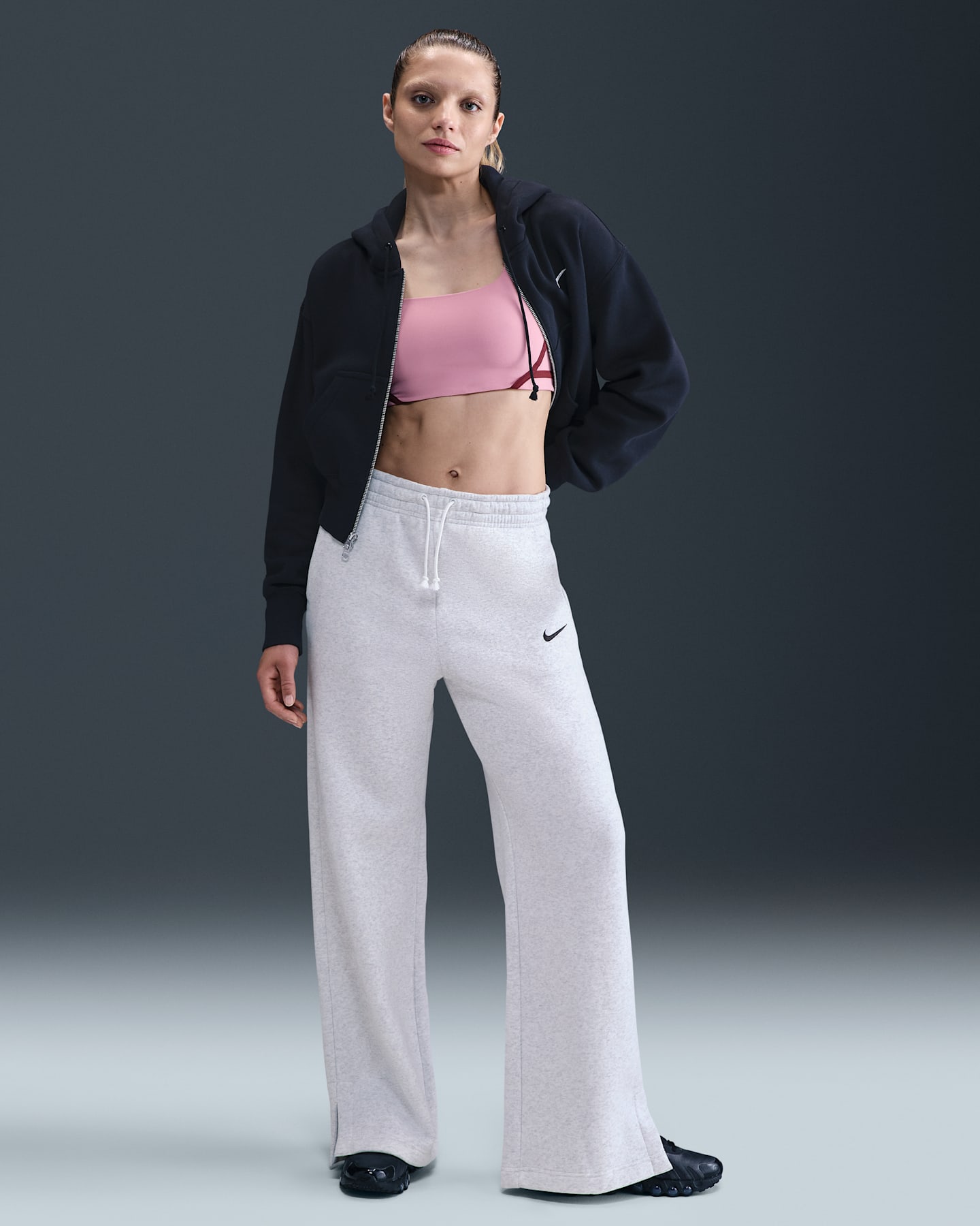 Женские брюки Nike Sportswear Phoenix Fleece Women's High-Waisted Wide-Leg Pants — фото 6