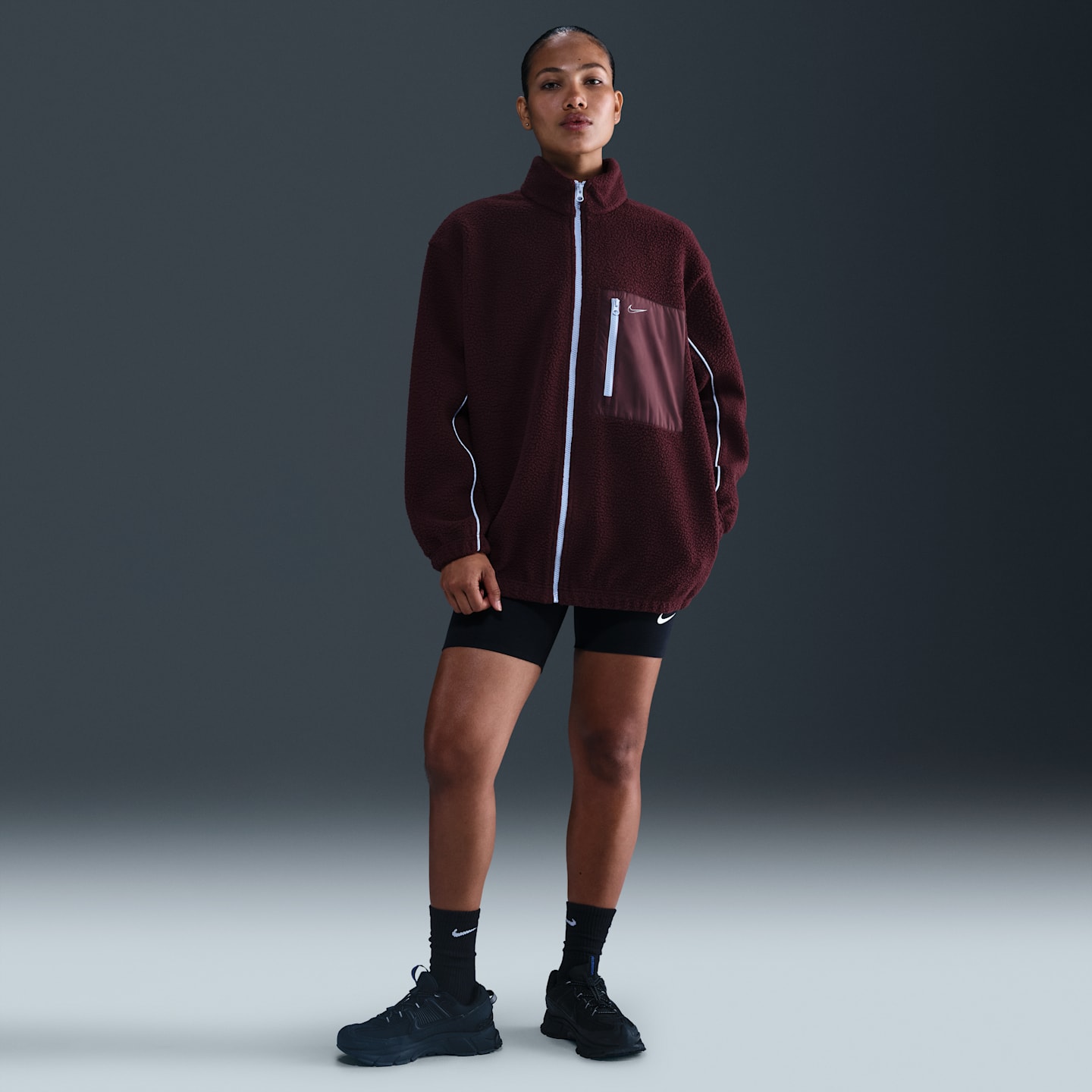 Женские куртки Nike Sportswear Women's Full-Zip High-Pile Fleece Jacket — фото 4