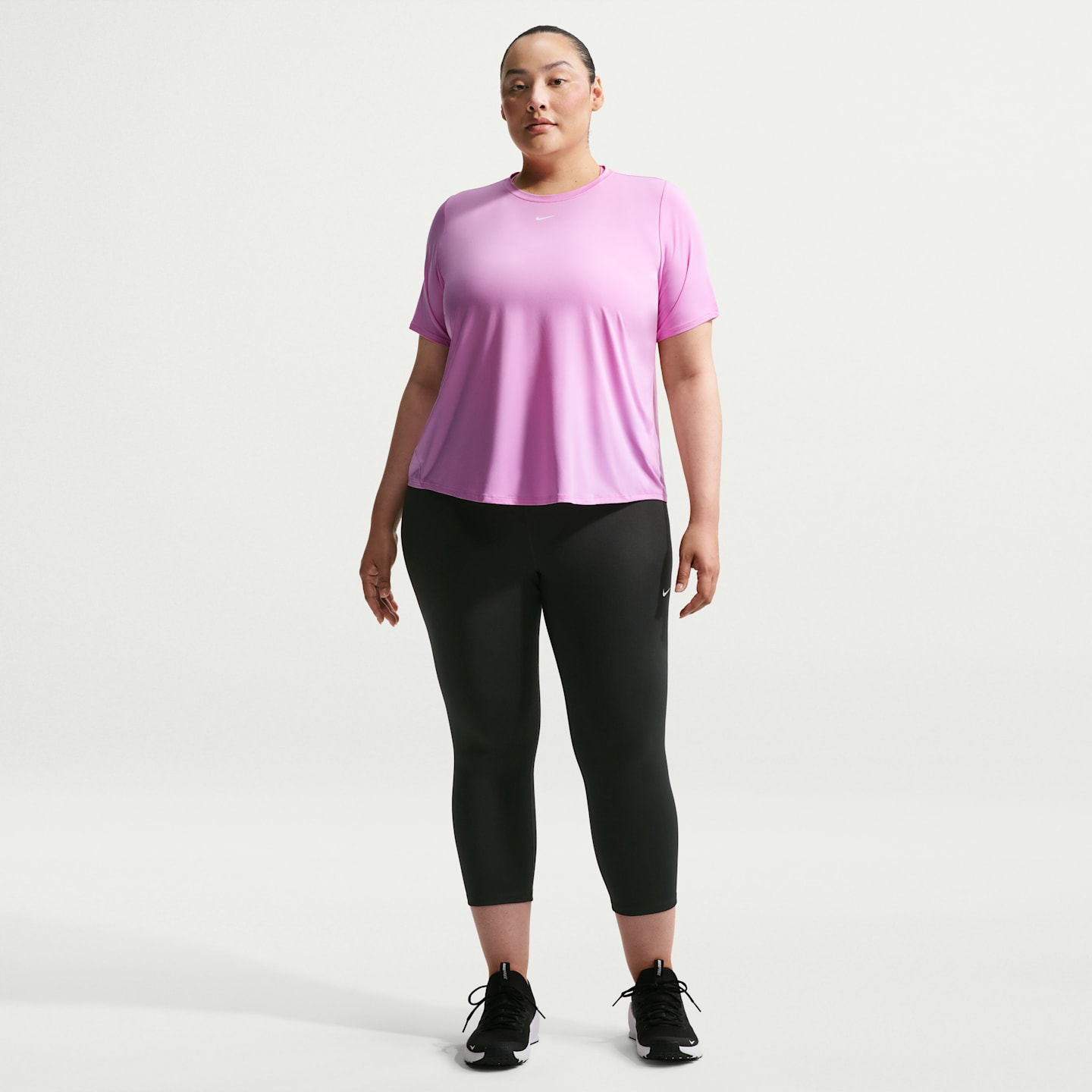 Женские леггинсы Nike One Women's High-Waisted Crop Leggings (Plus Size) — фото 1