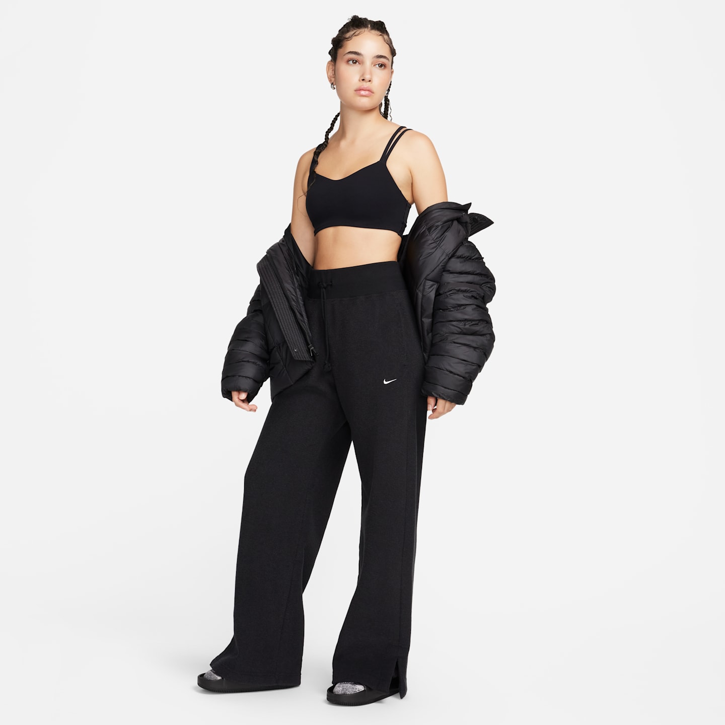 Женские брюки Nike Sportswear Phoenix Plush Women's High-Waisted Wide-Leg Cozy Fleece Pants — фото 6