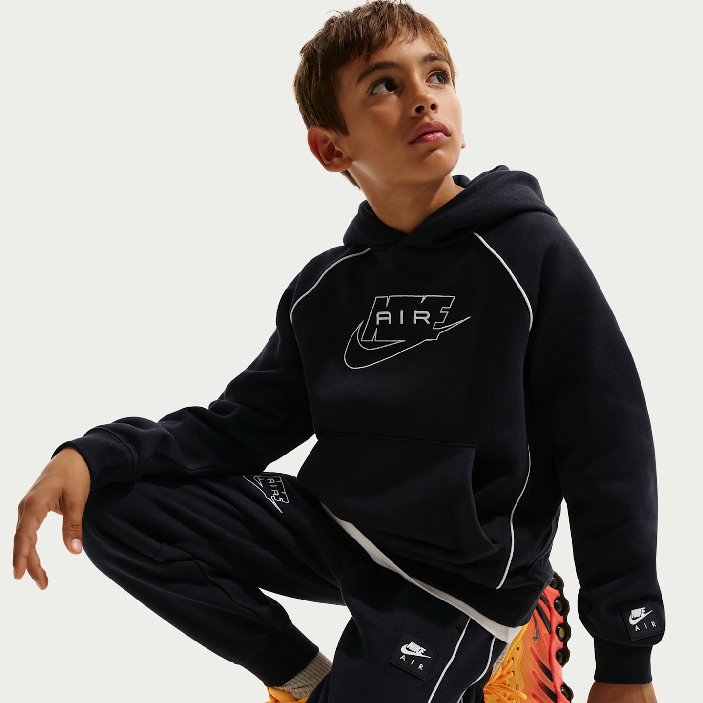 Детские брюки Nike Air Big Kids' Fleece Joggers — фото 4