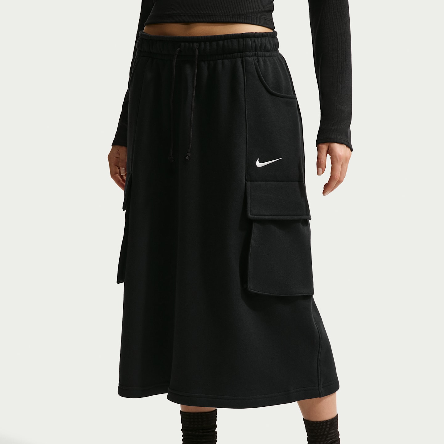 Женские юбки Nike Sportswear Phoenix Fleece Women's Cargo Midi Skirt — фото 2