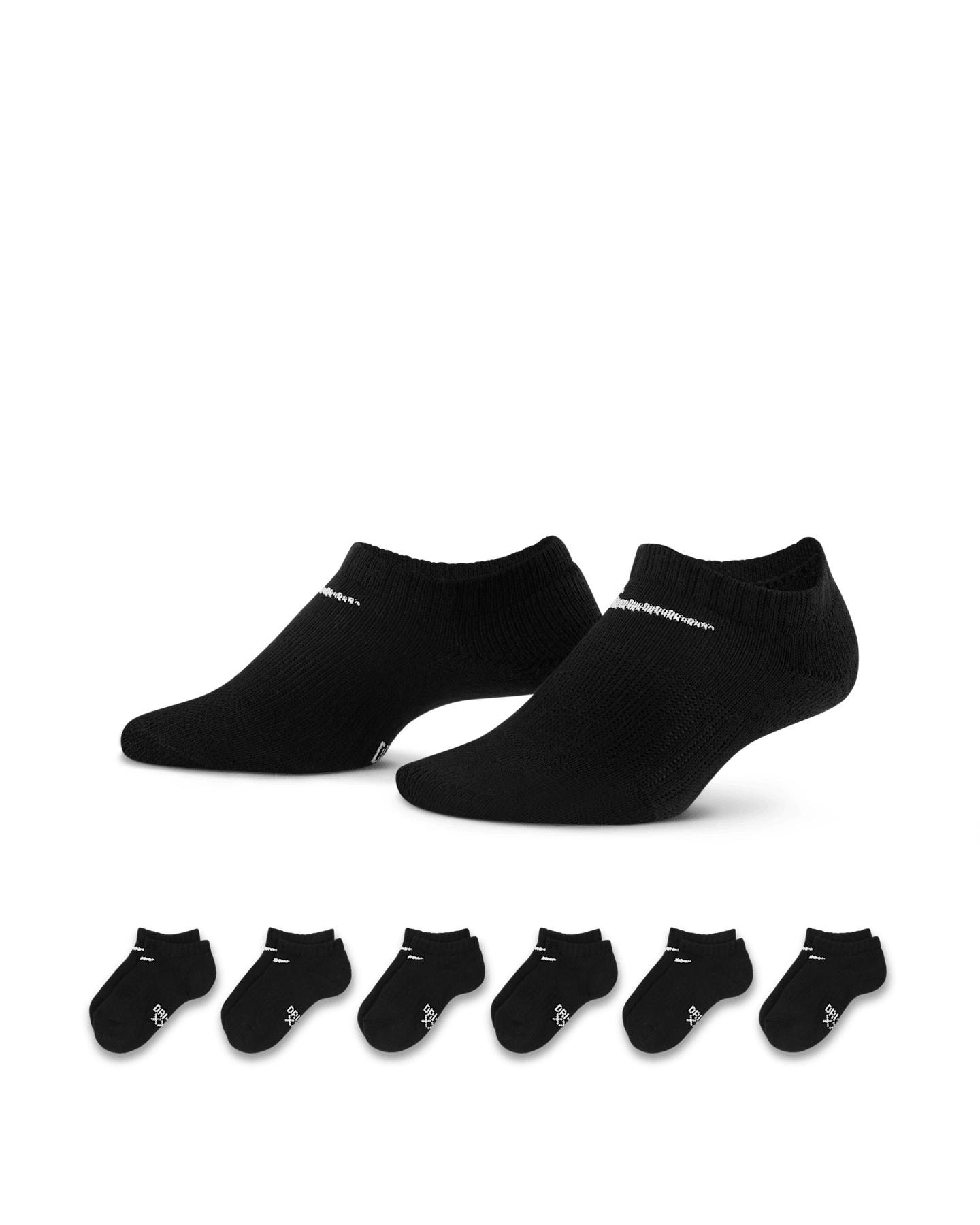 Детские носки Nike Dri-FIT Performance Basics Big Kids' No-Show Socks (6 Pairs) — фото 5
