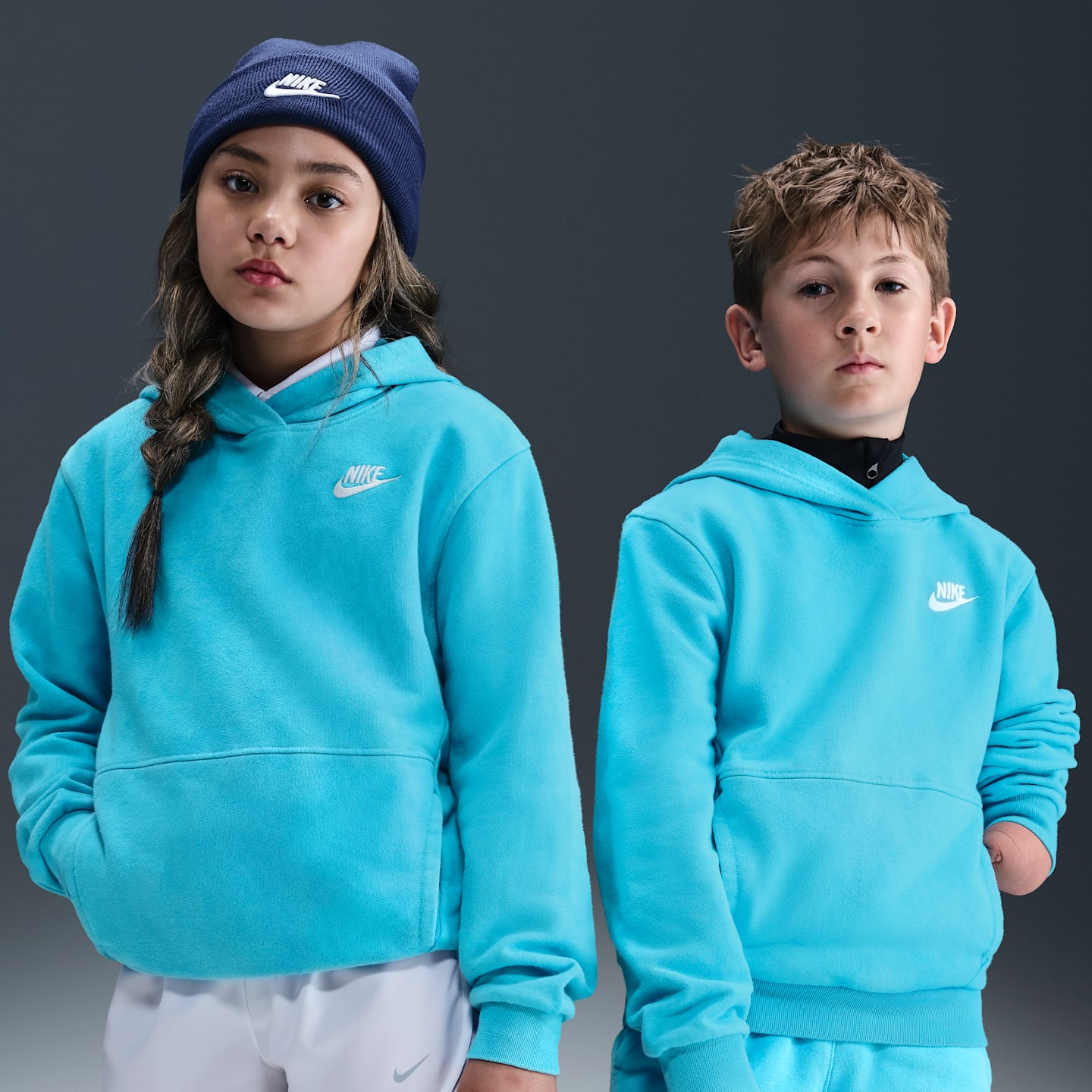 Детские худи Nike Sportswear Big Kids' Pullover — фото 1