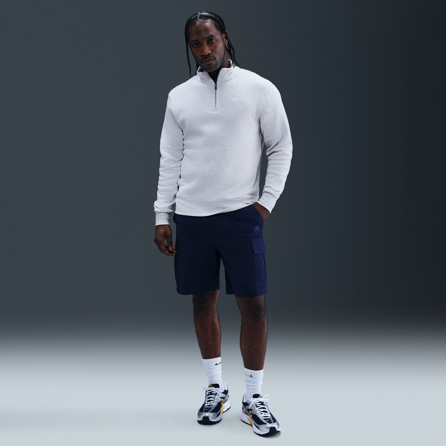Мужские свитеры Nike Sportswear Club Men's 1/2-Zip Fleece Top — фото 4