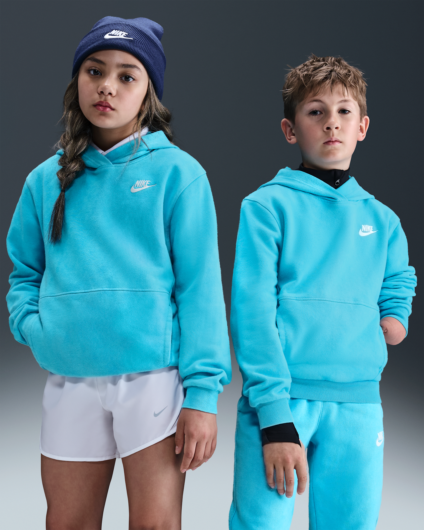 Детские худи Nike Sportswear Big Kids' Pullover — фото 8