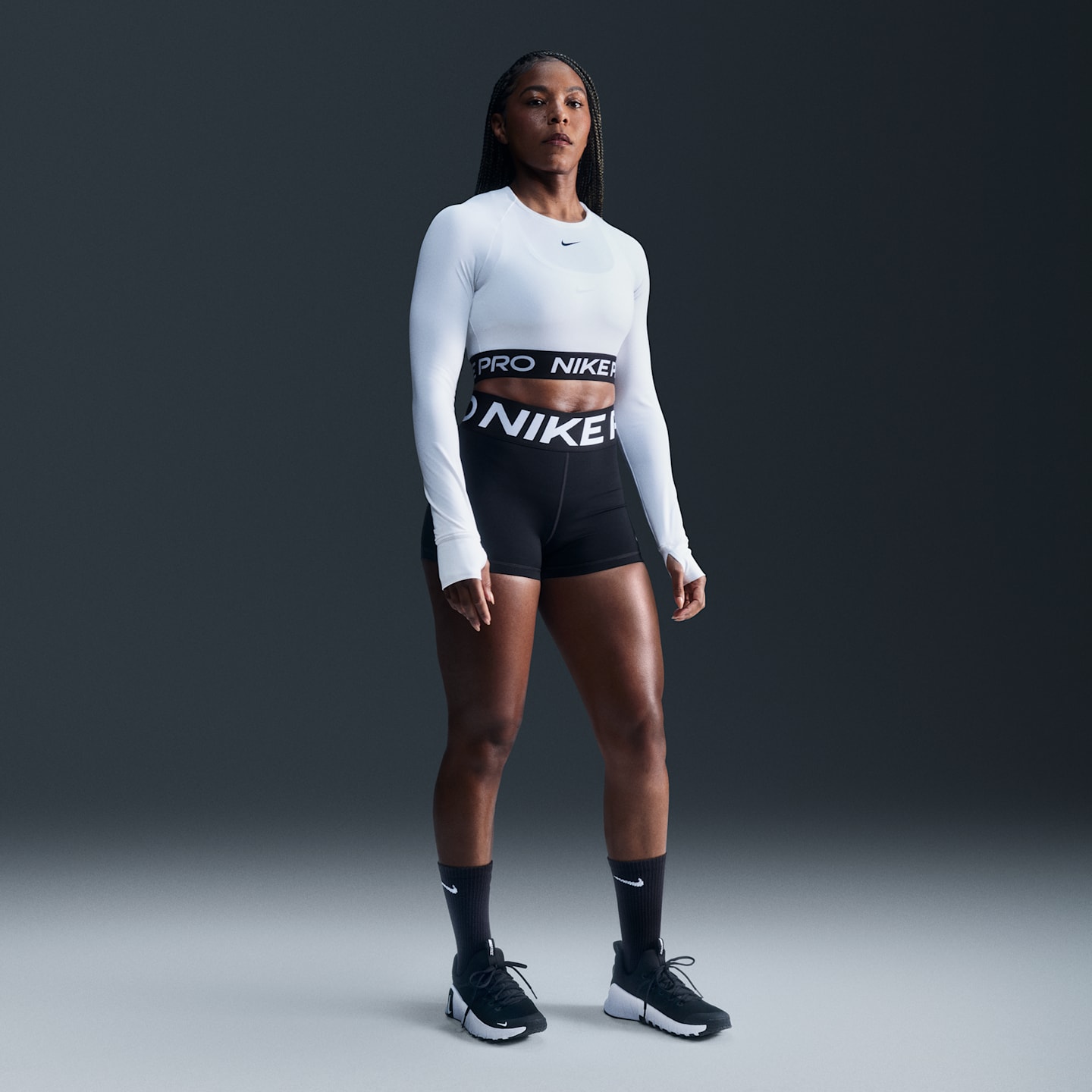 Женские шорты Nike Pro Sculpt Women's High-Waisted 3" Biker Shorts — фото 1