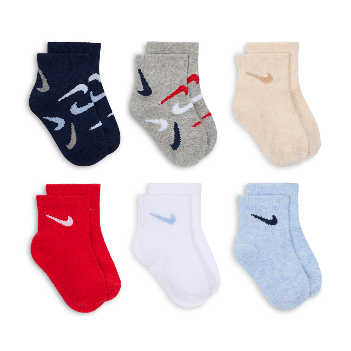 Детские носки Nike Baby Swooshfetti Ankle Socks (6 Pairs) — фото 2