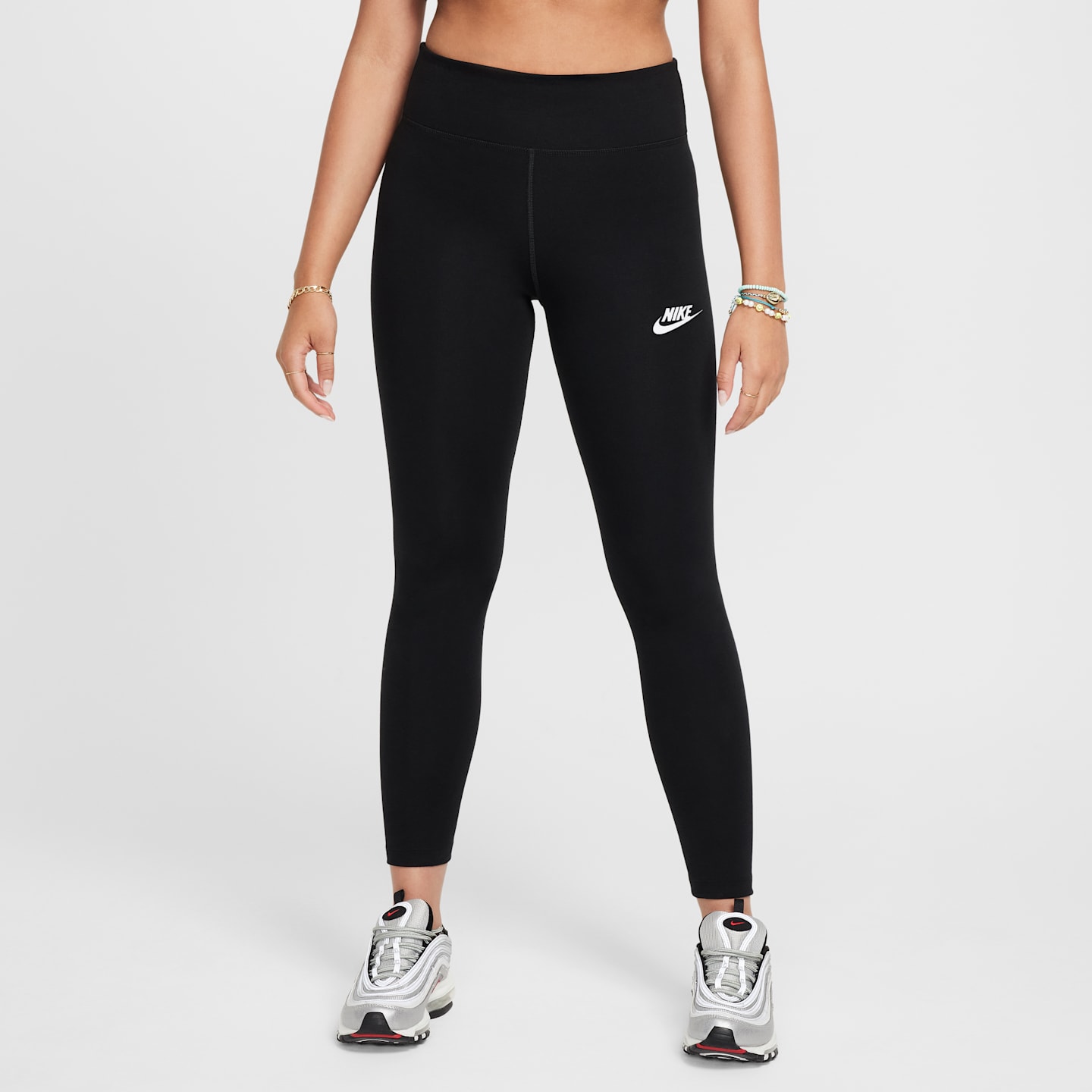 Детские леггинсы Nike Sportswear Classic Girls' High-Waisted Leggings — фото 1