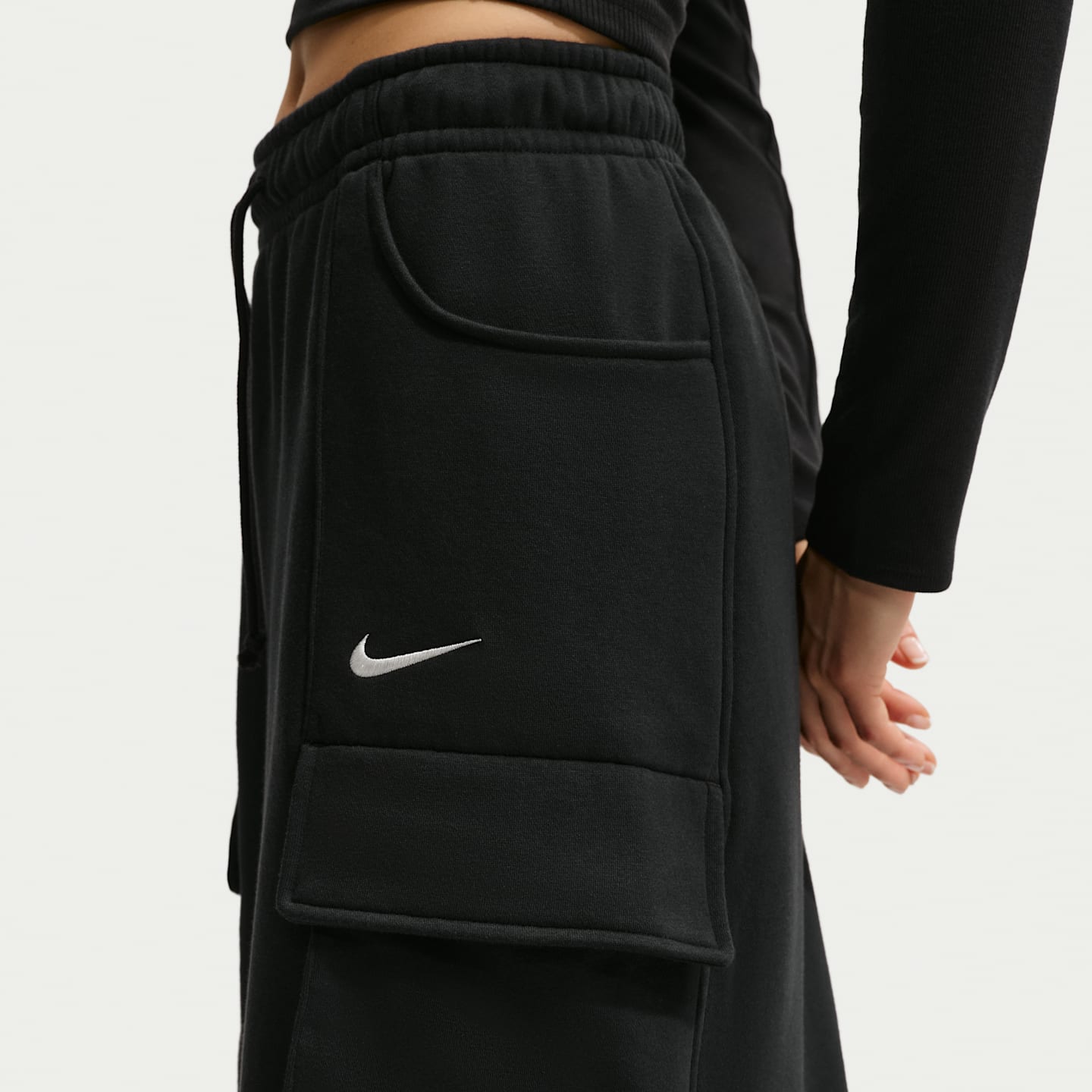 Женские юбки Nike Sportswear Phoenix Fleece Women's Cargo Midi Skirt — фото 3