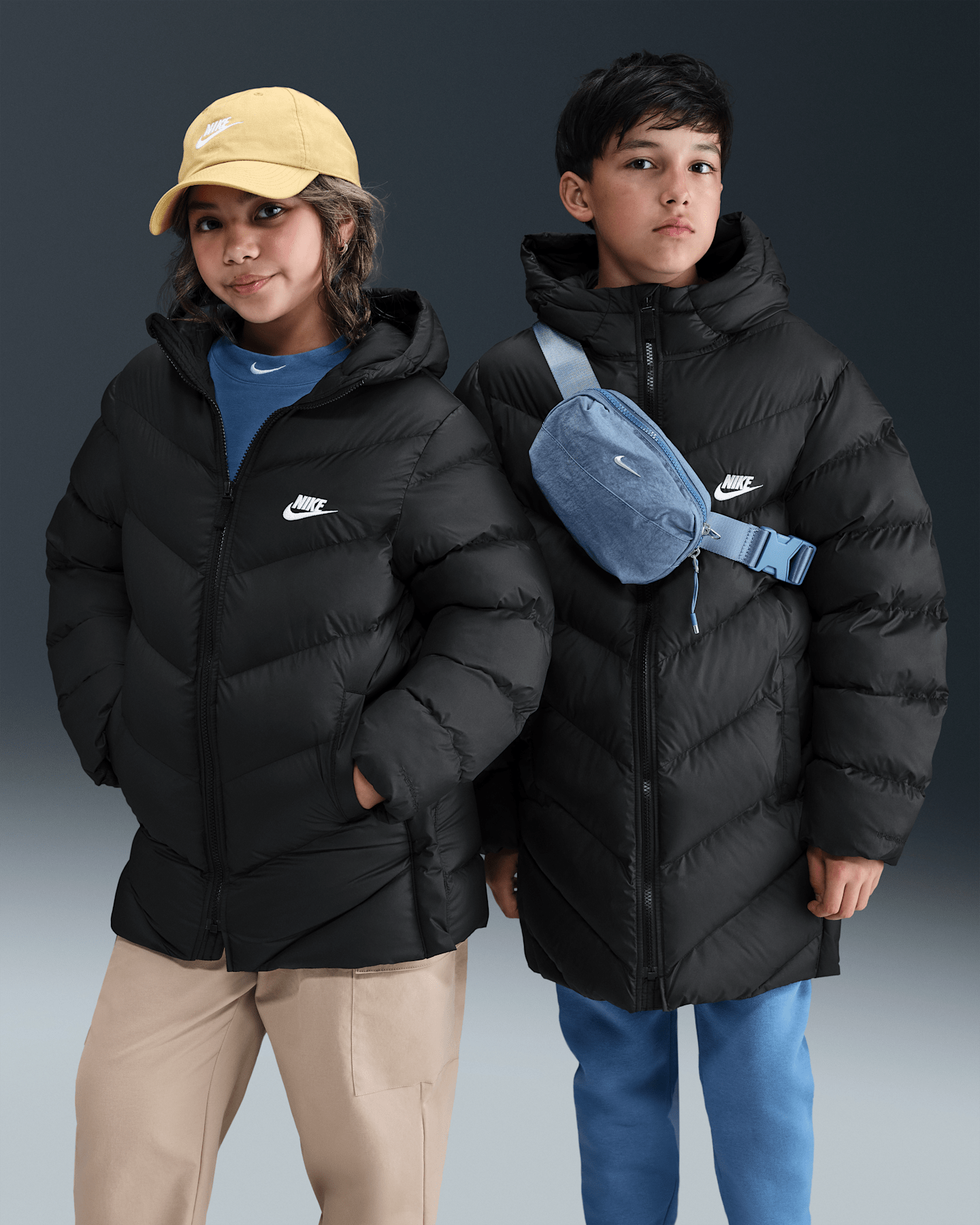 Детские куртки Nike Sportswear All Day Play Big Kids' Therma-FIT Loose-Fit Mid-Length Puffer Jacket — фото 8