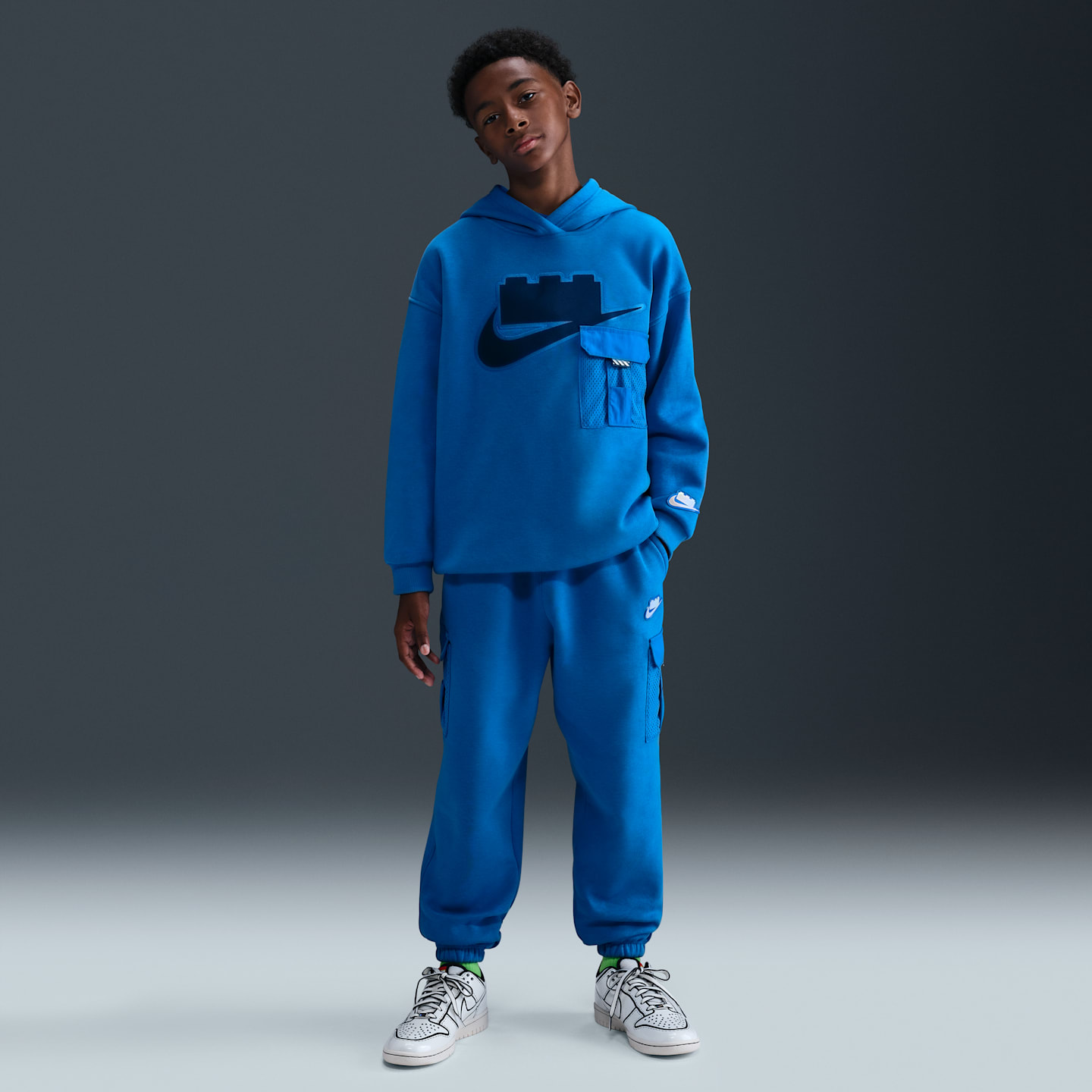 Детские худи Nike x LEGO® Collection Big Kids' Oversized Pullover — фото 7