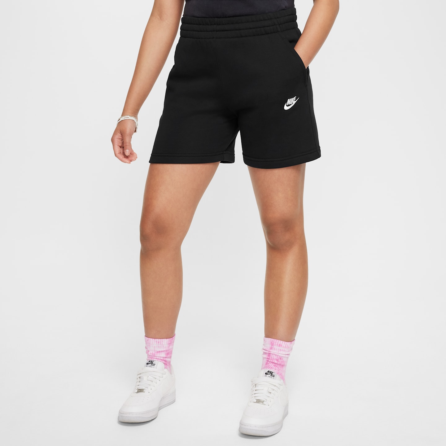 Детские шорты Nike Sportswear Club Fleece Big Kids' (Girls') 5" French Terry Shorts — фото 1