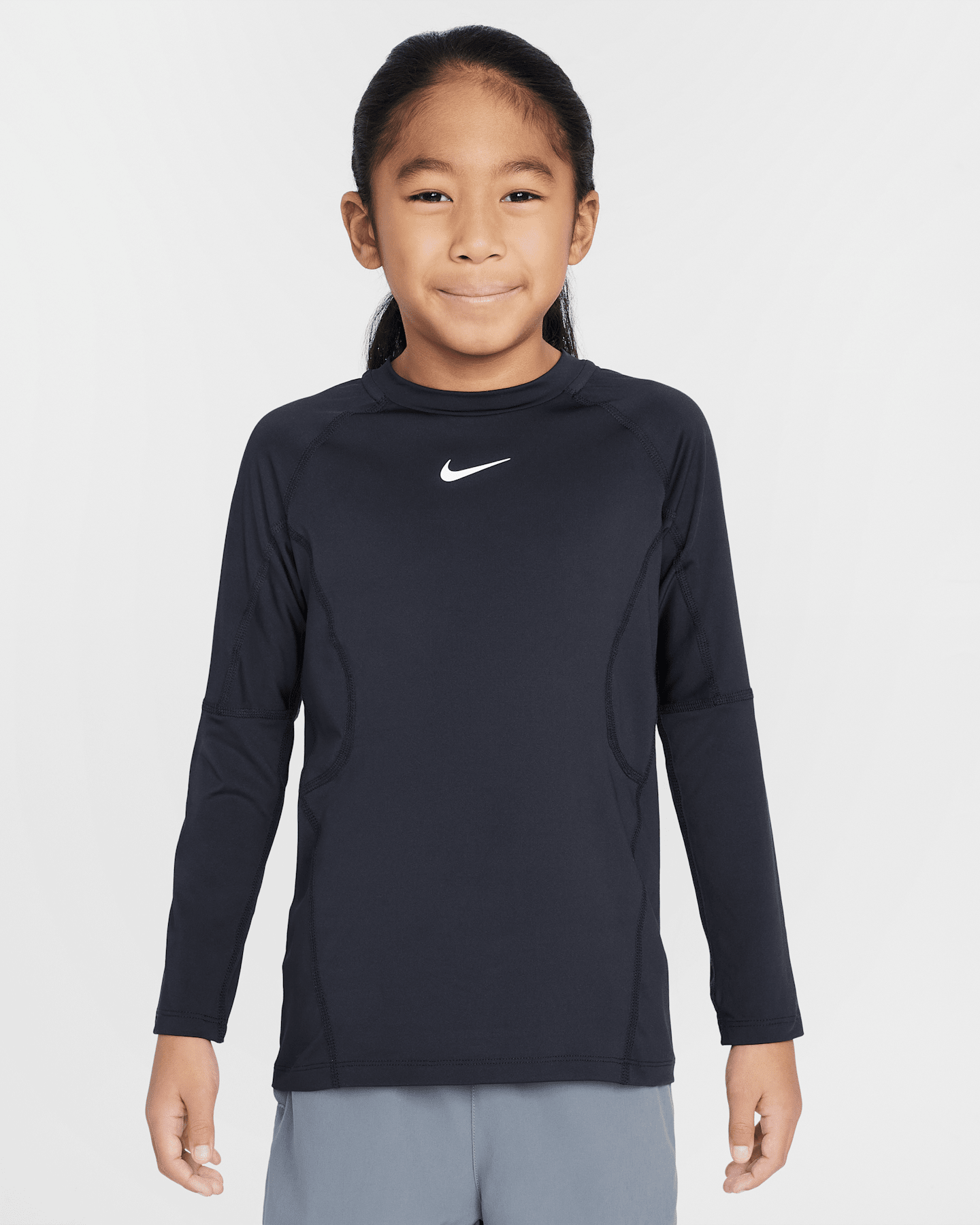 Детские топы Nike Pro Big Kids' (Boys') Dri-FIT Long-Sleeve Top — фото 7