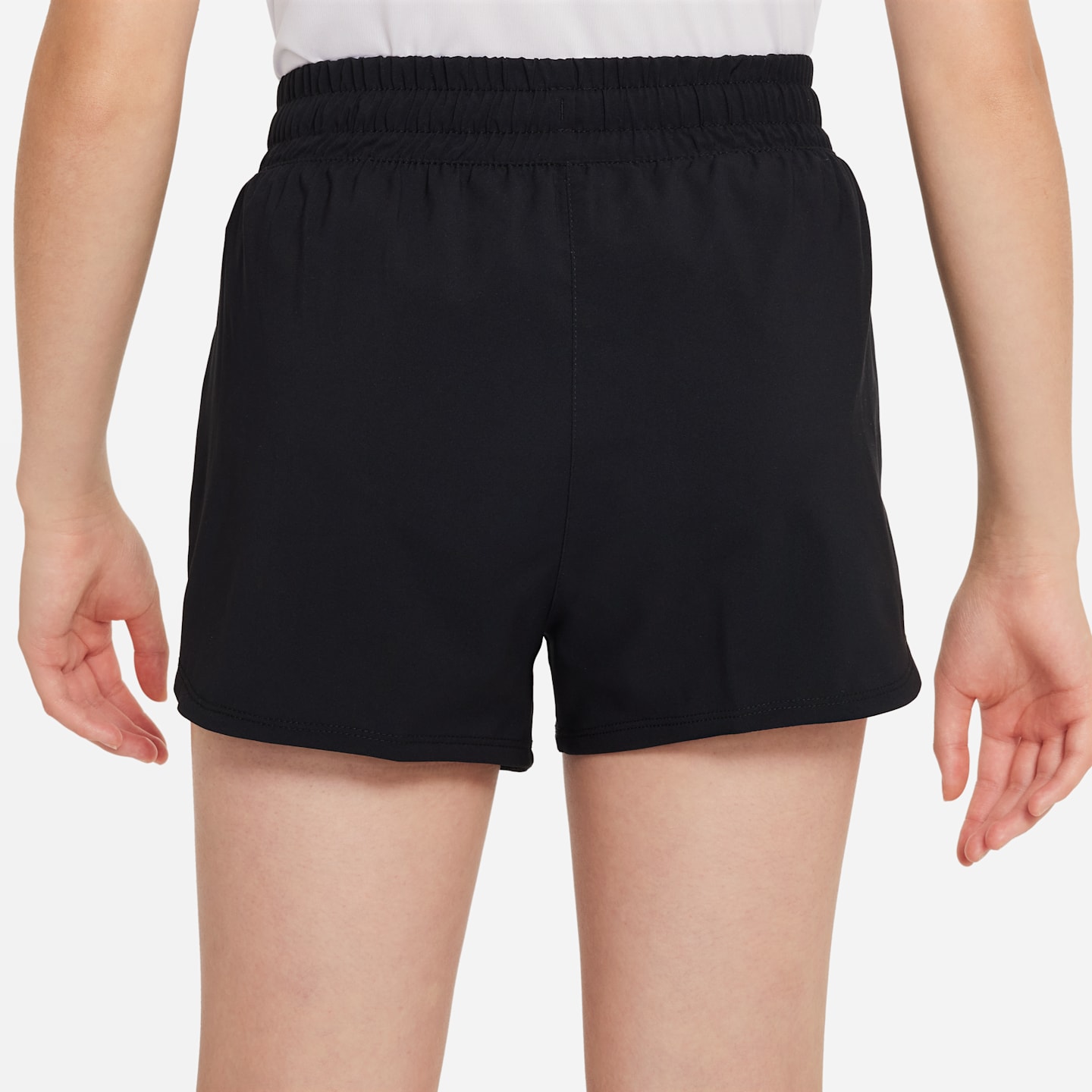 Детские шорты Nike One Big Kids' (Girls') Dri-FIT High-Waisted Woven Training Shorts — фото 3