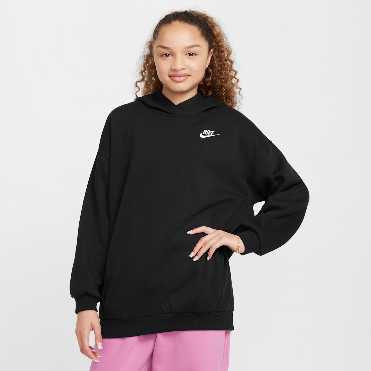 Детские худи Nike Sportswear Club Fleece Big Kids' Oversized Pullover — фото 1