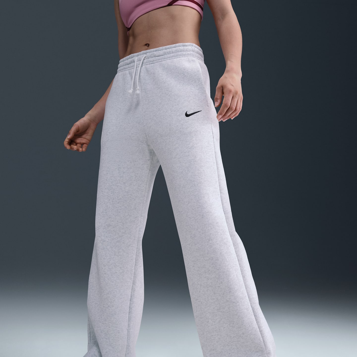 Женские брюки Nike Sportswear Phoenix Fleece Women's High-Waisted Wide-Leg Pants — фото 2