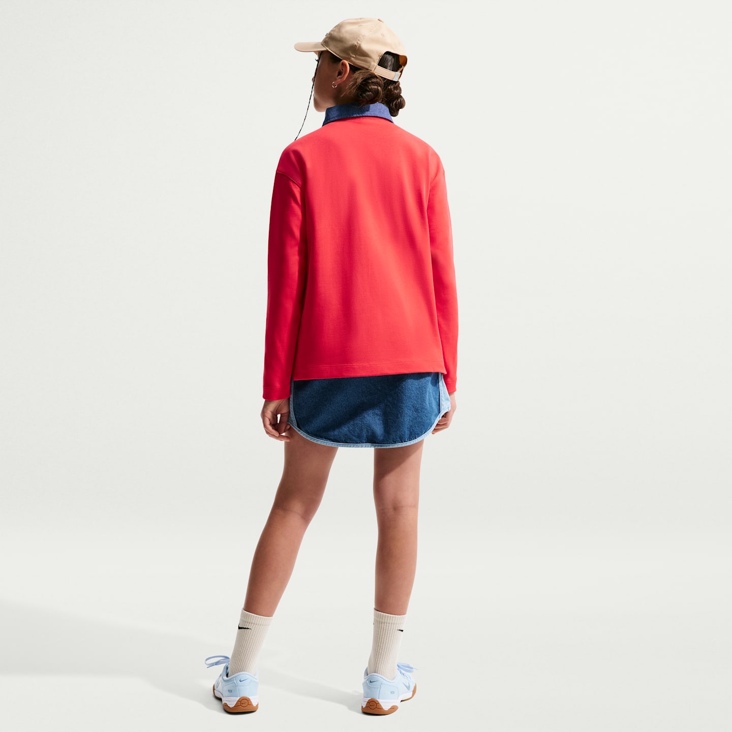 Детские топы Nike Sportswear Collection Big Kids' (Girls') Long-Sleeve Polo Top — фото 5