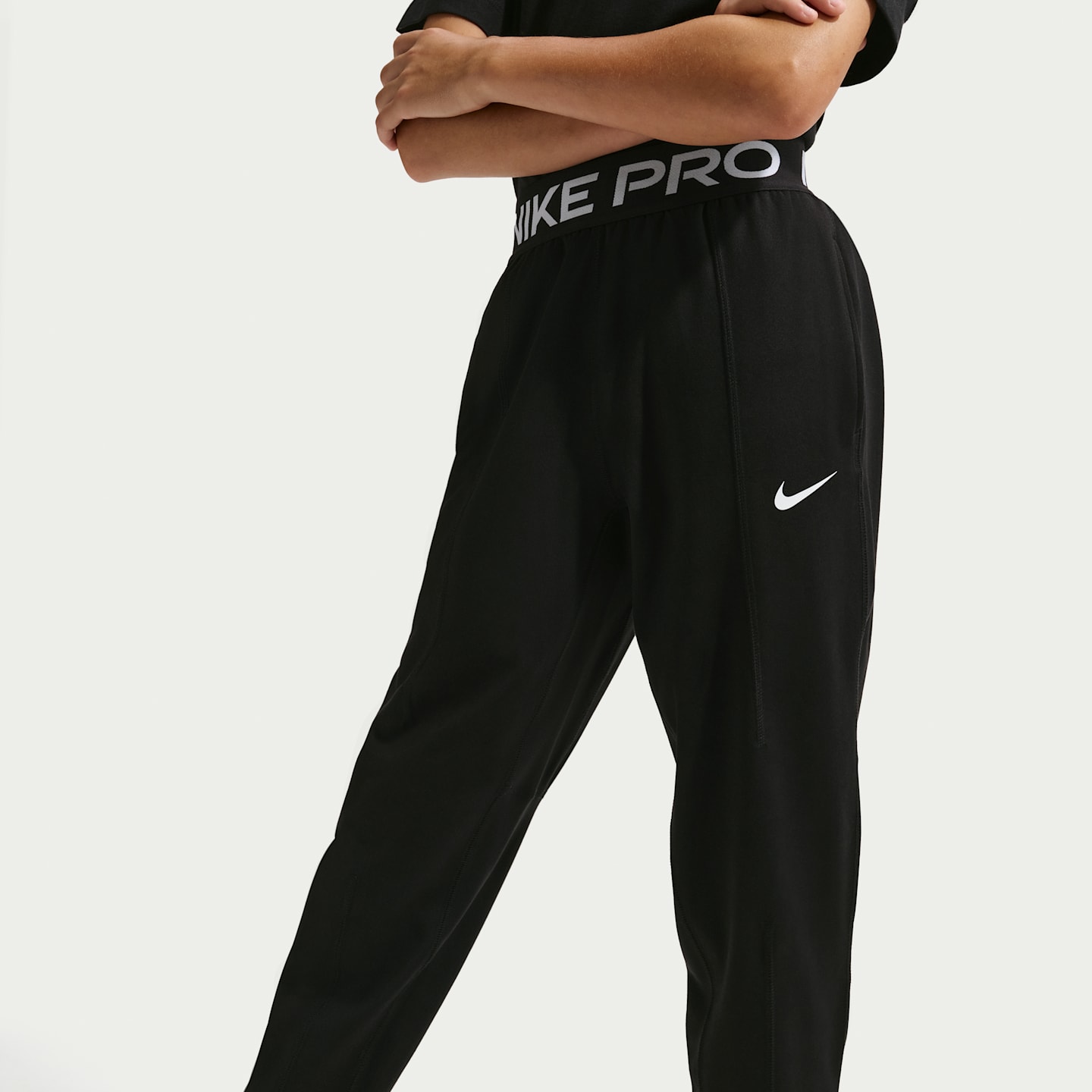 Детские брюки Nike Pro Big Kids' (Boys') Dri-FIT Fleece Pants — фото 2