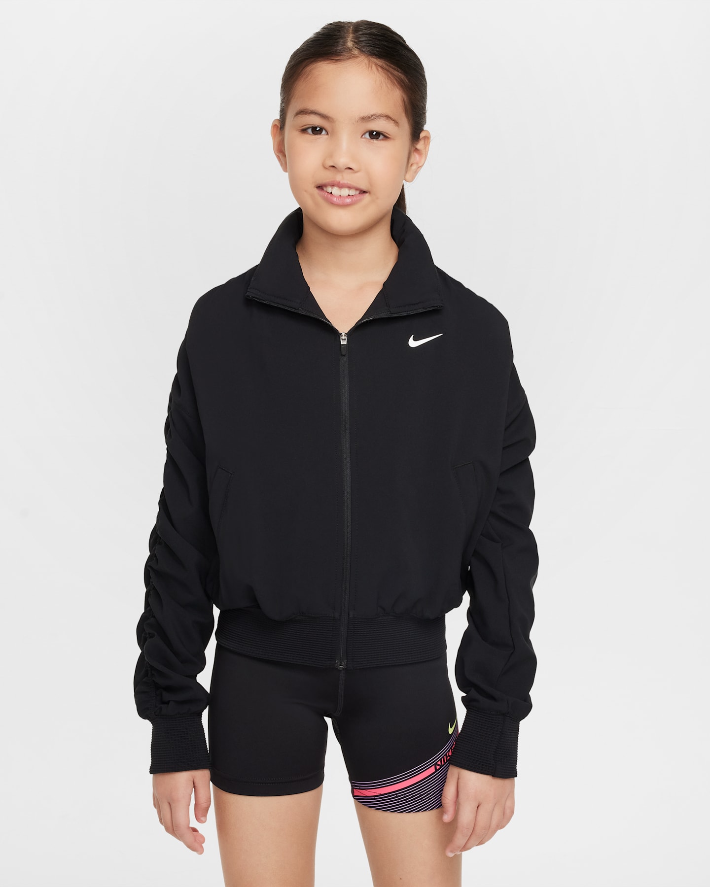 Детские куртки Nike Girls' Dri-FIT Lightweight Jacket — фото 10