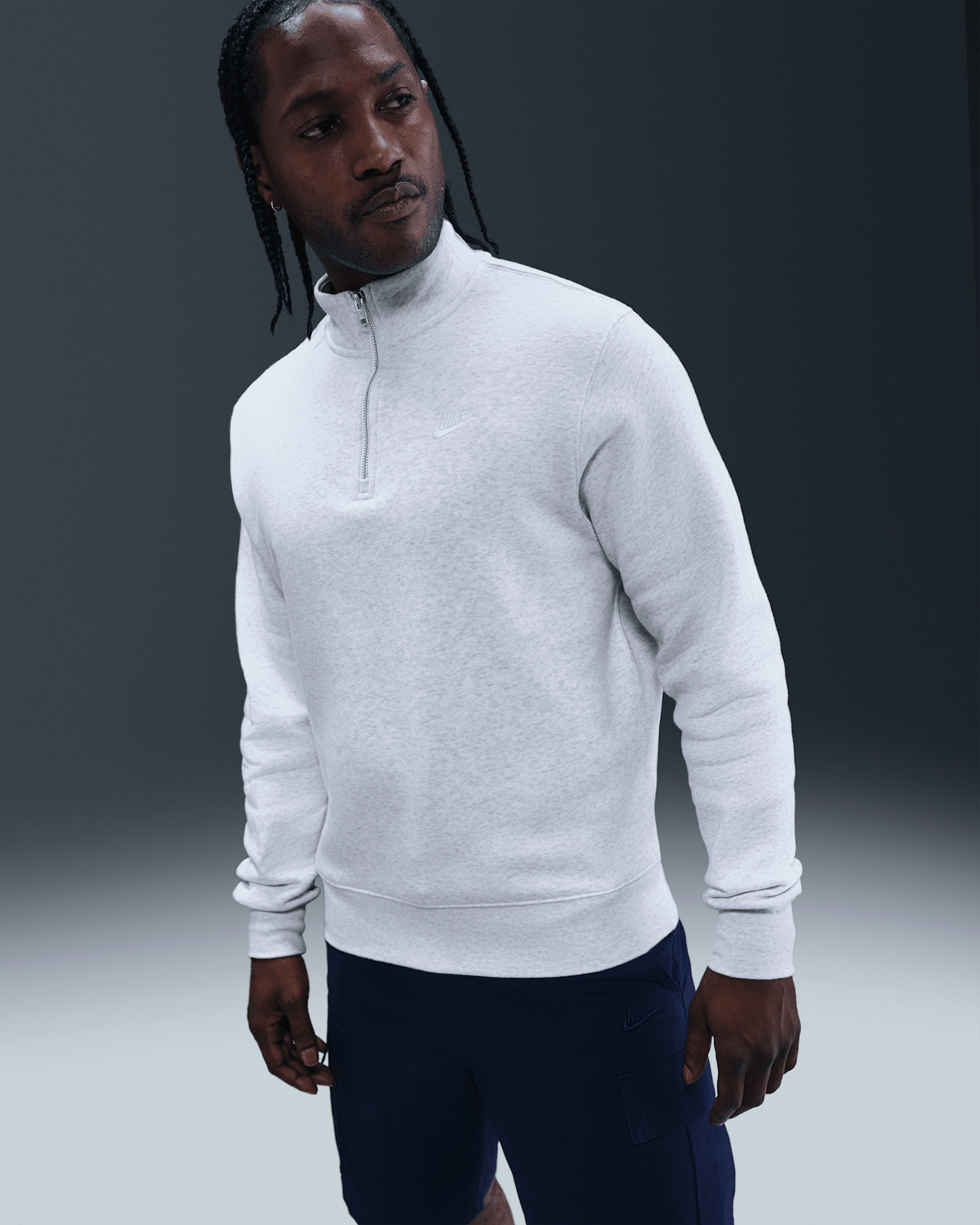 Мужские свитеры Nike Sportswear Club Men's 1/2-Zip Fleece Top — фото 11
