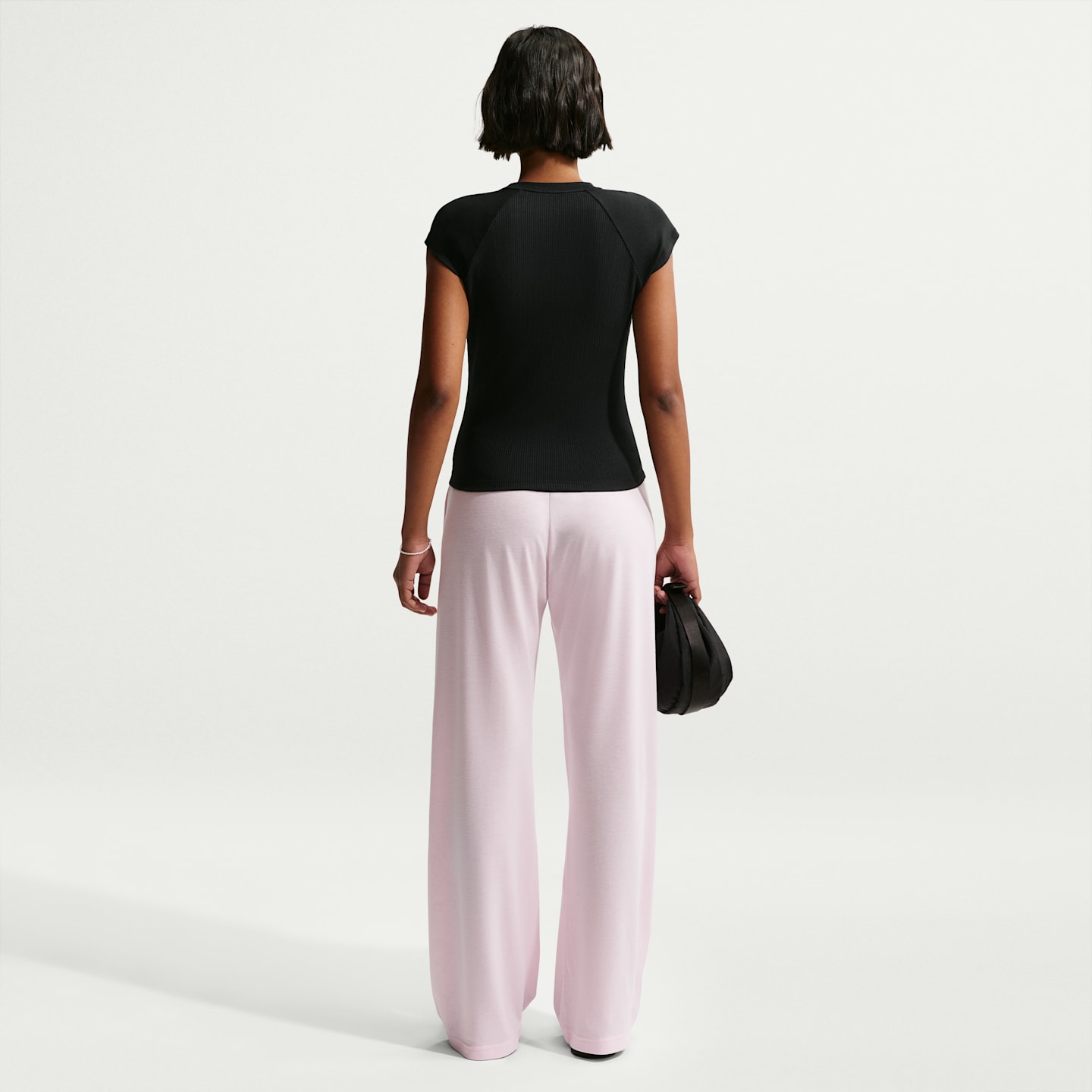 Женские брюки Nike Sportswear Chill Knit Women's Tight Short-Sleeve Ribbed Top — фото 5