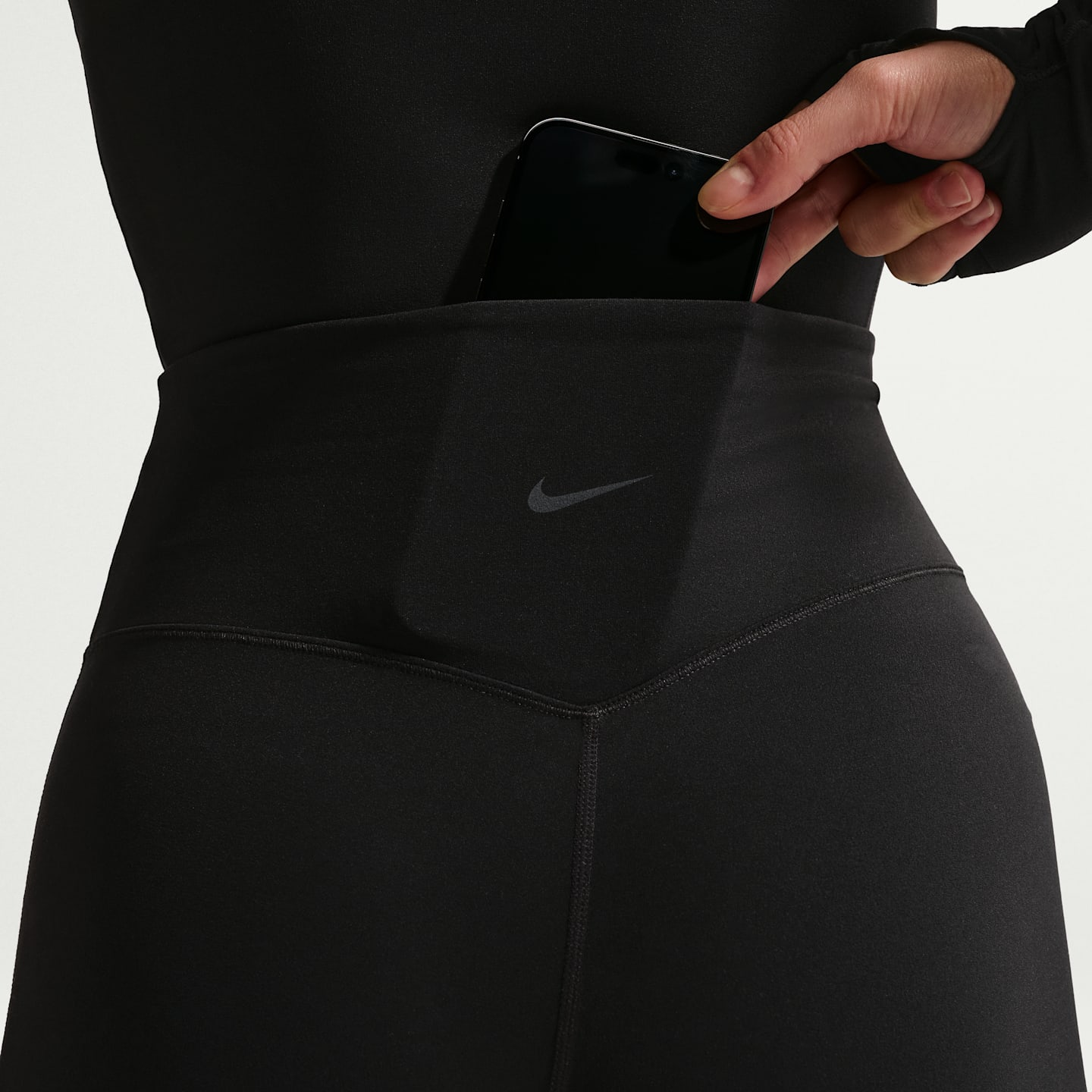 Женские леггинсы Nike Zenvy Women's High-Waisted Flared Leggings with No Front Seam — фото 6