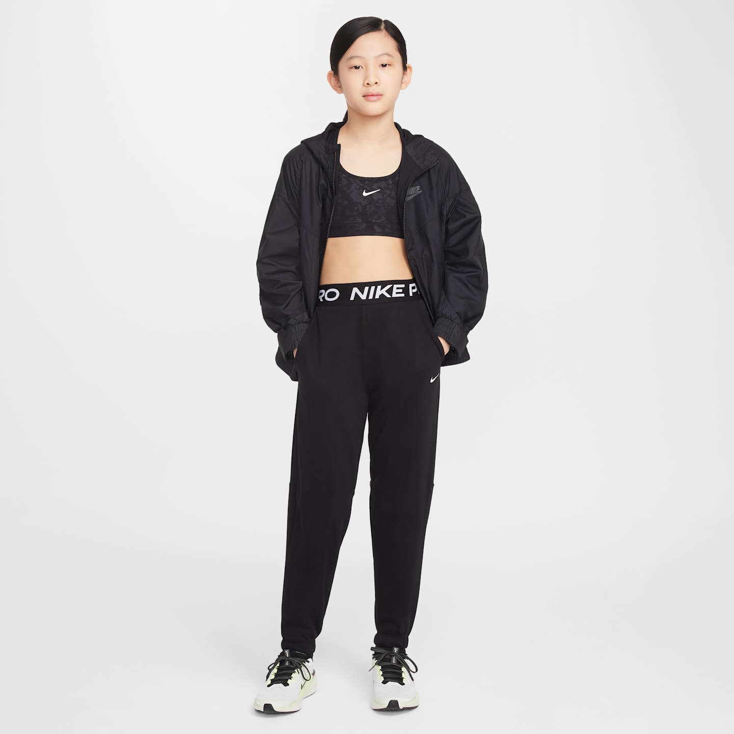 Детские брюки Nike Pro Fleece Big Kids' (Girls') Dri-FIT Joggers — фото 7