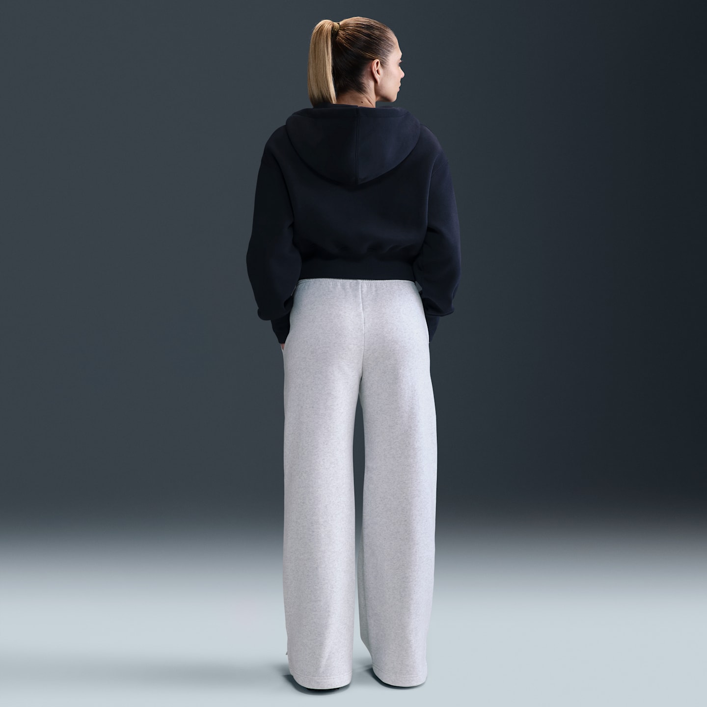 Женские брюки Nike Sportswear Phoenix Fleece Women's High-Waisted Wide-Leg Pants — фото 4