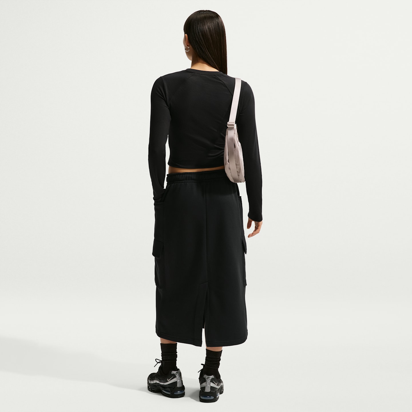 Женские юбки Nike Sportswear Phoenix Fleece Women's Cargo Midi Skirt — фото 5
