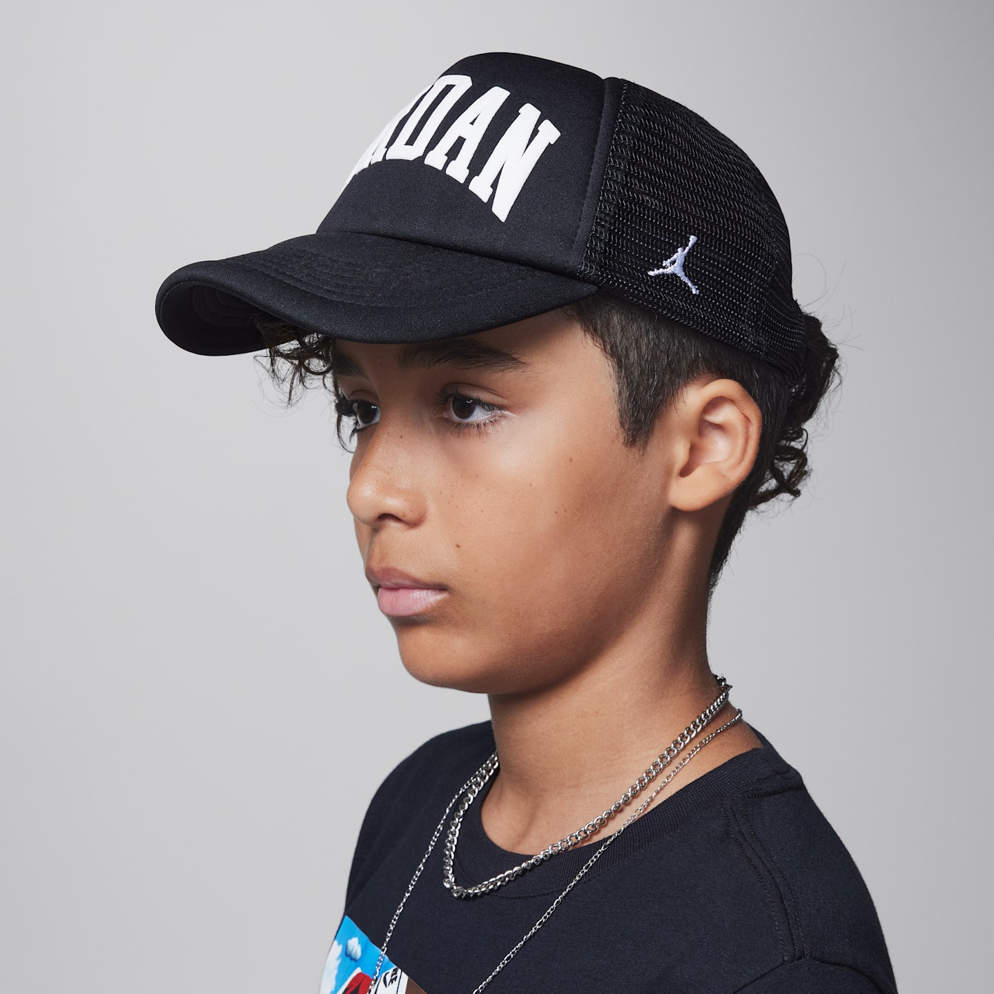 Детские головные уборы Jordan Big Kids' Foam Trucker Hat — фото 4