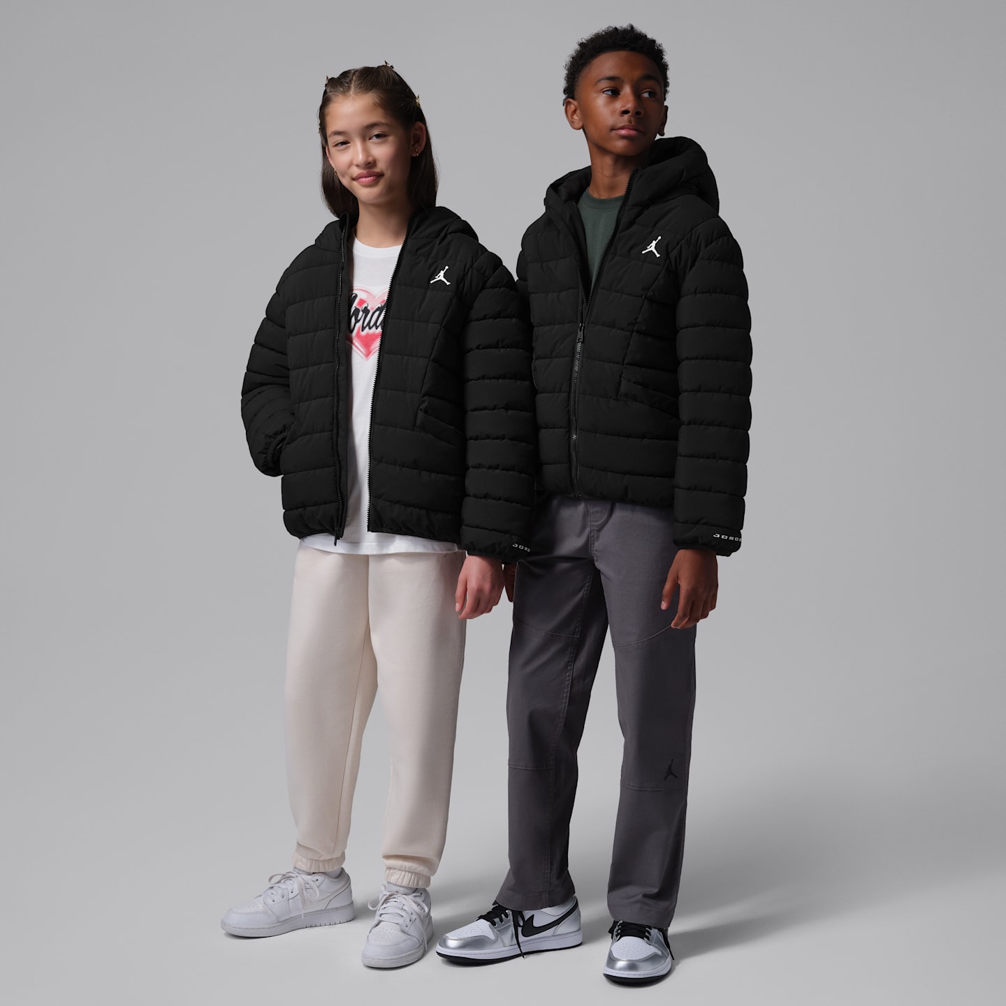 Детские куртки Jordan Big Kids' Midweight Active Puffer Jacket — фото 8