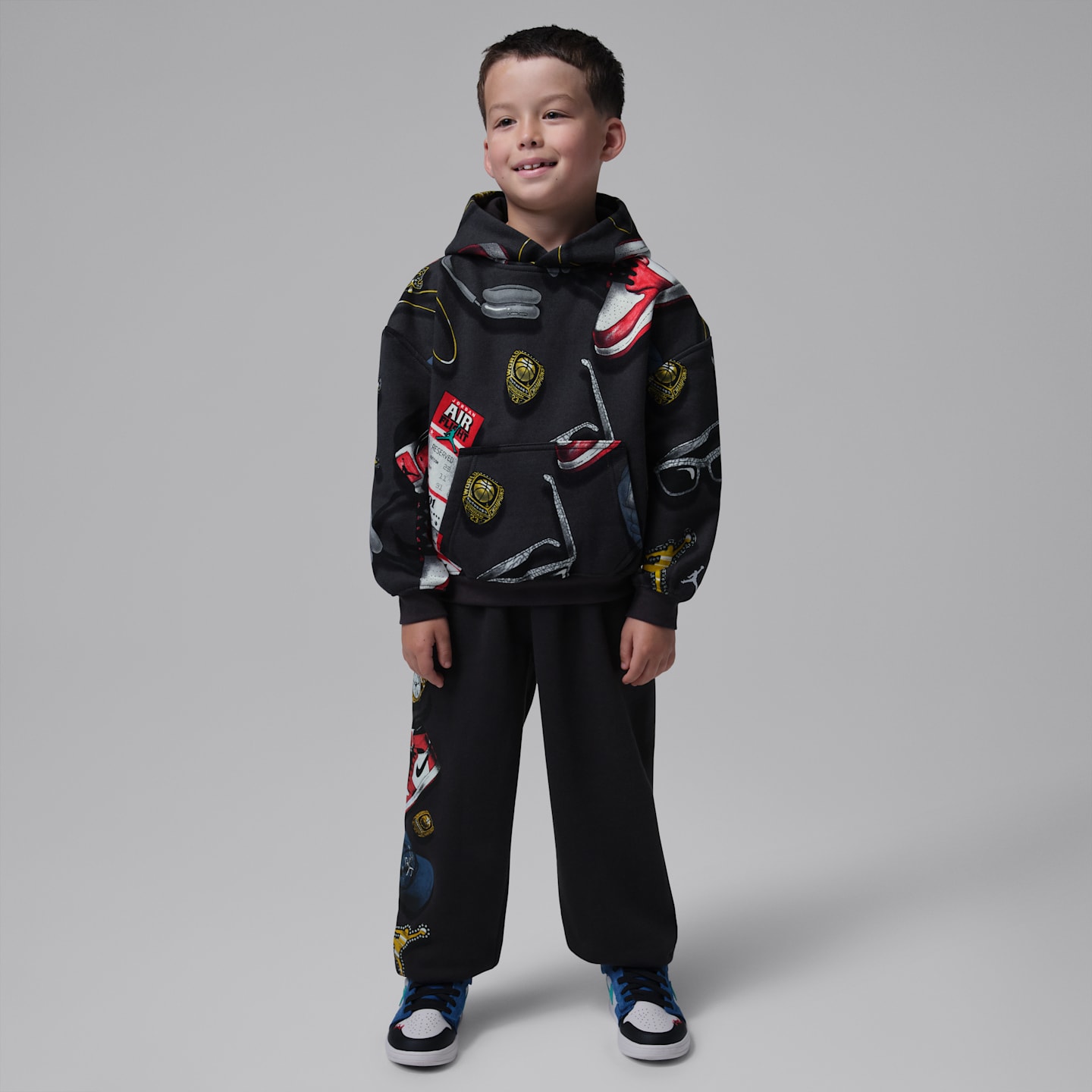 Детские брюки Jordan Little Kids' Mike's Flight Kit Pants — фото 7