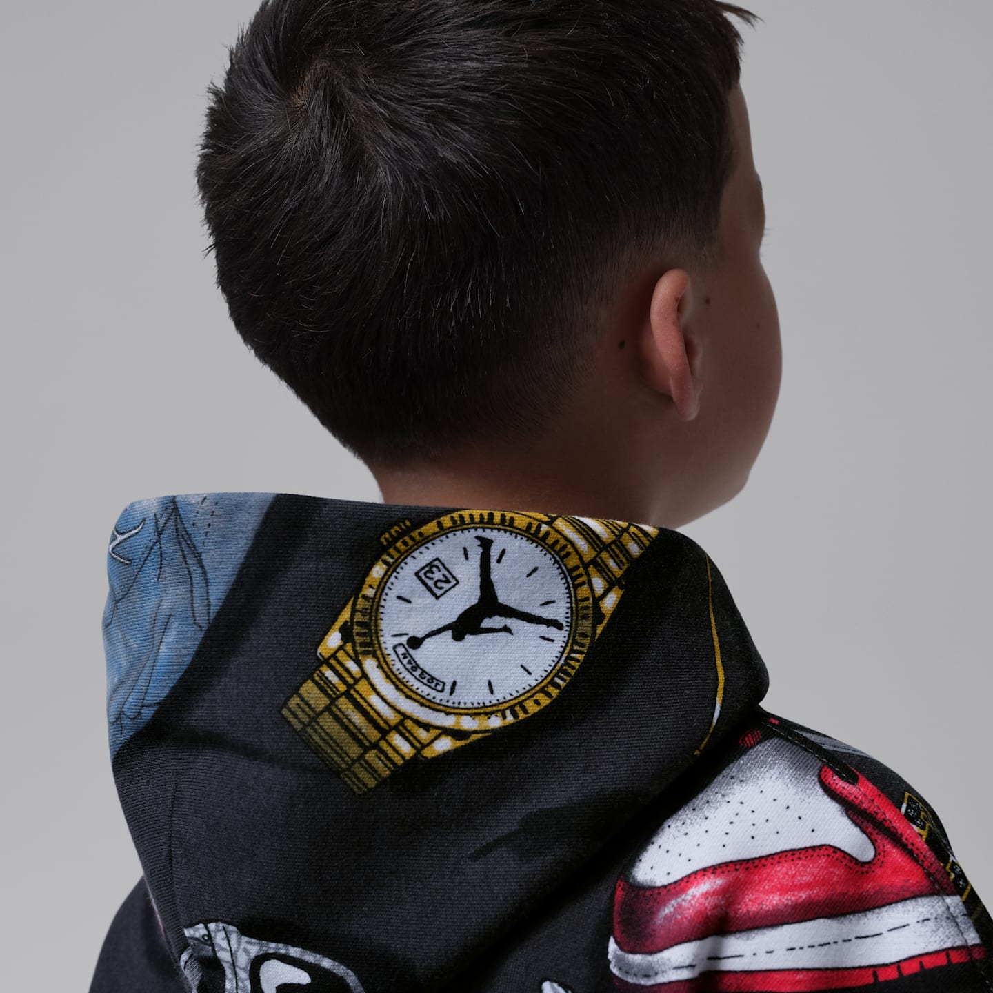 Детские худи Jordan Little Kids' Mike's Flight Kit Pullover — фото 6