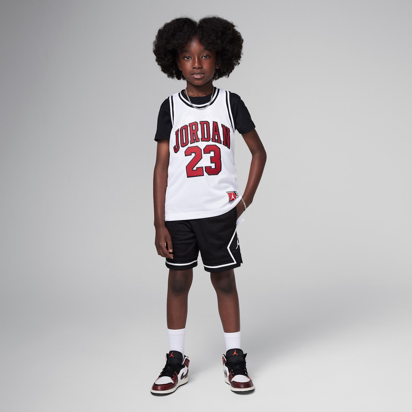Детские шорты Jordan Little Kids' Dri-FIT Sport Diamond Shorts — фото 7