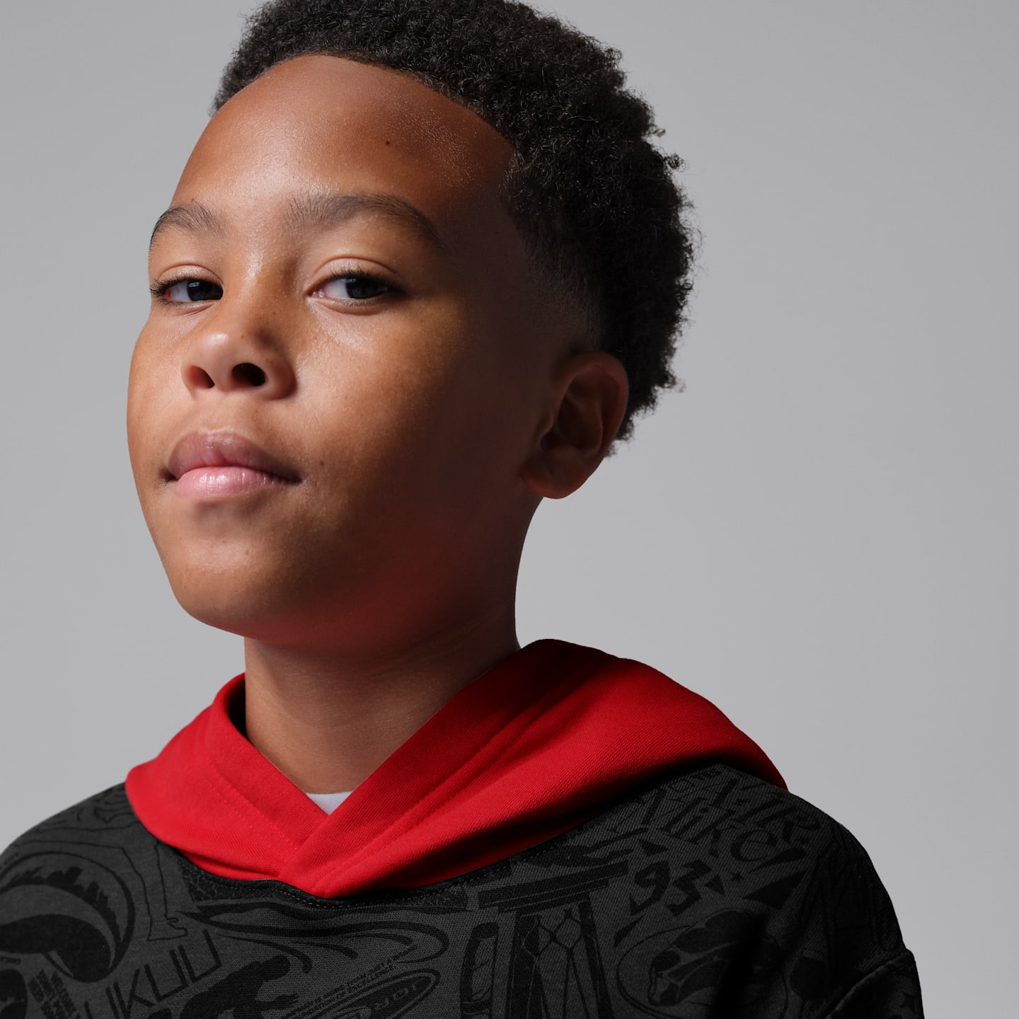 Детские худи Jordan Big Kids' Brooklyn Printed Pullover — фото 3