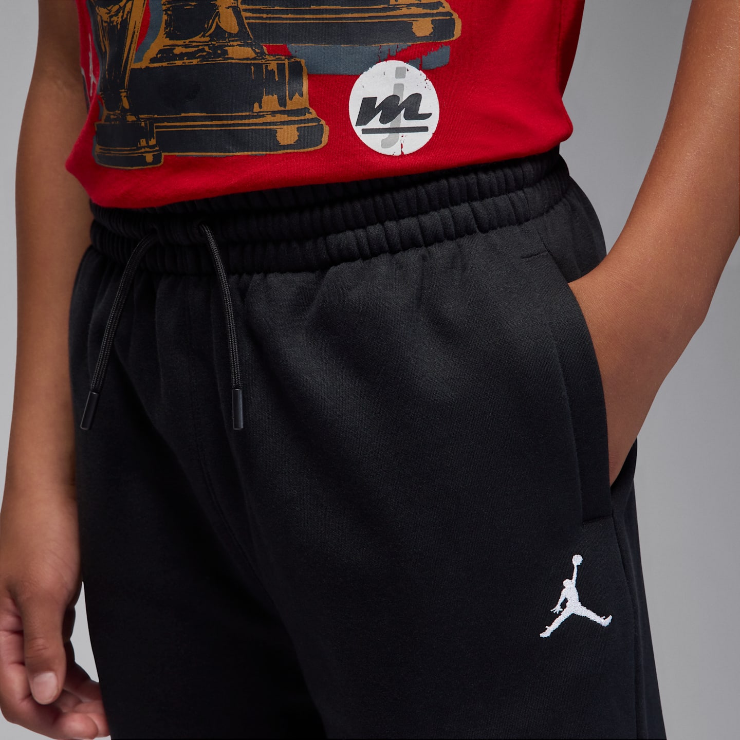 Детские брюки Jordan Brooklyn Essentials Big Kids' Open Fleece Pants — фото 3