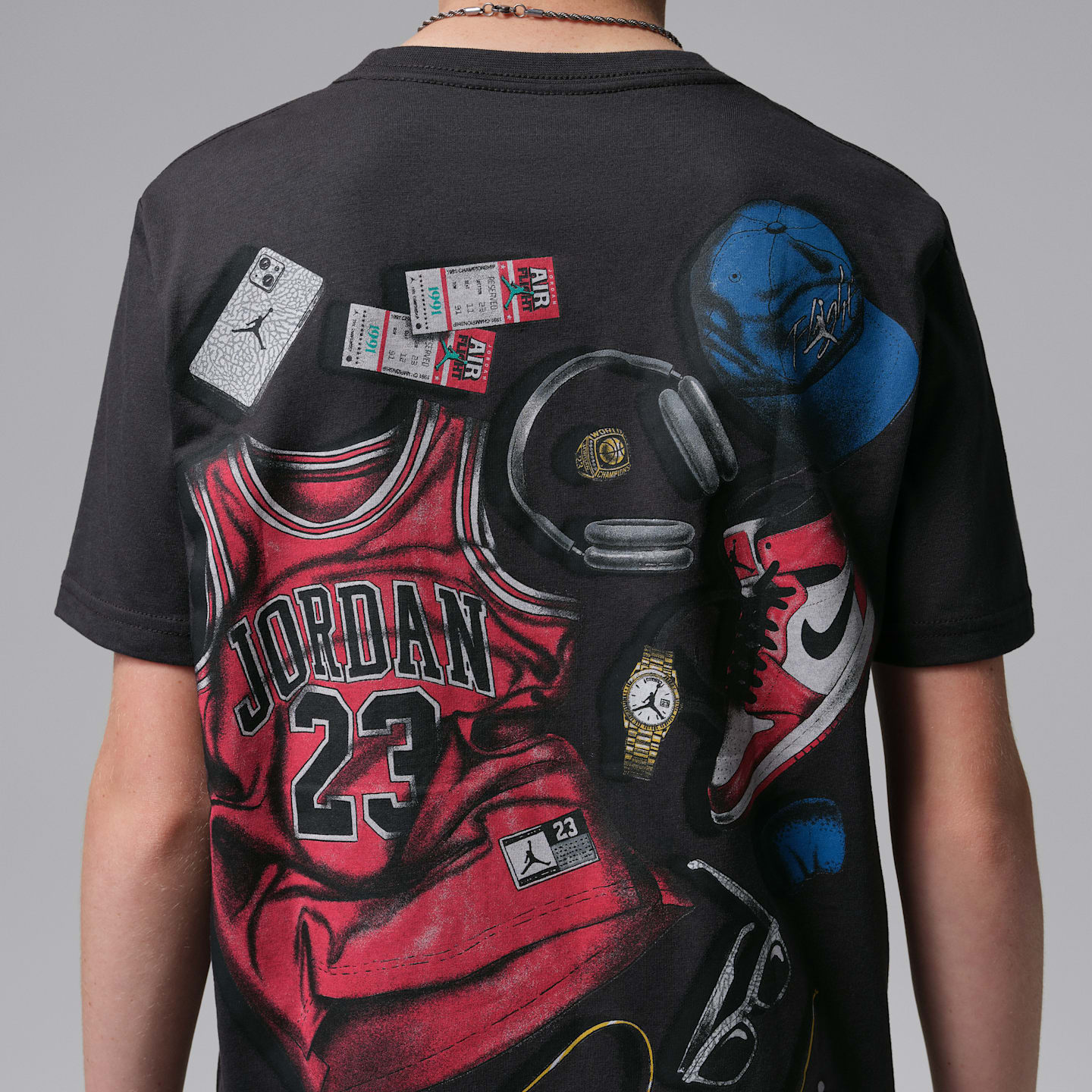 Детские футболки Jordan Big Kids' Mike's Gear T-Shirt — фото 5