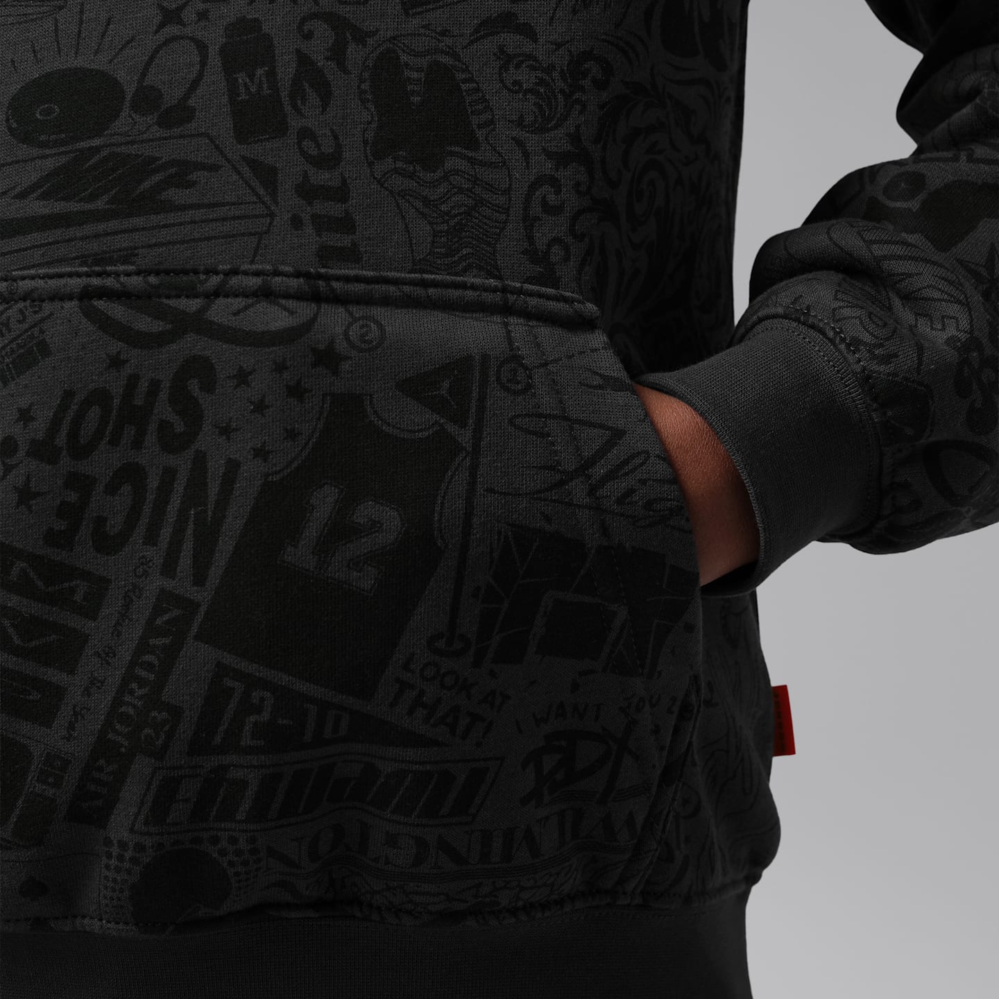 Детские худи Jordan Big Kids' Brooklyn Printed Pullover — фото 5