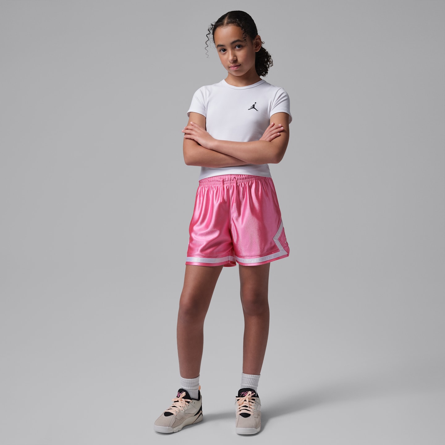 Детские шорты Jordan Big Kids' Durasheen Diamond Shorts — фото 6